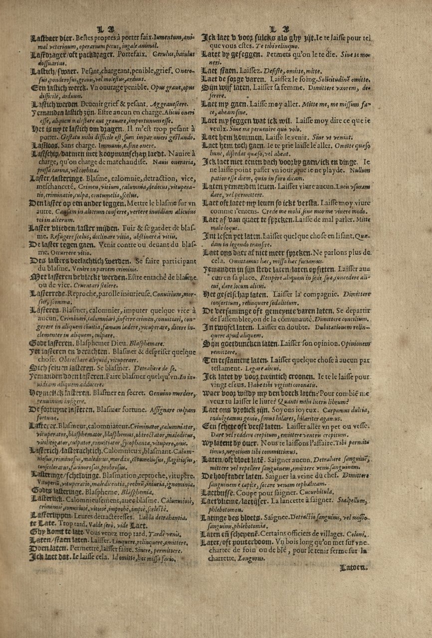 1573 - Christophe Plantin - Trésor du langage bas-allemand - Greifswald