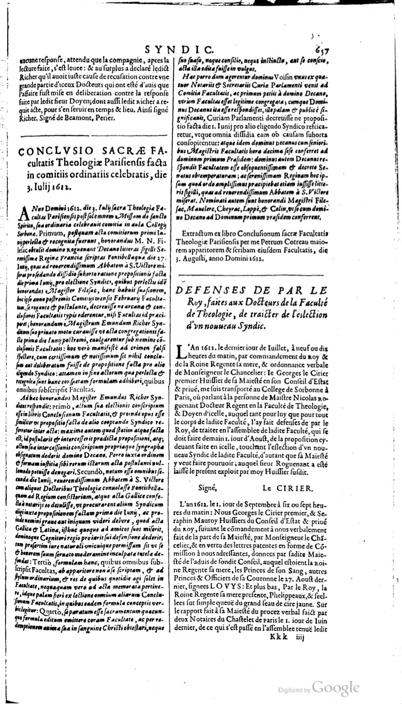 1629 - Veuve Nicolas Buon - Trésor du droit français (21754 T. 3) - BM Lyon