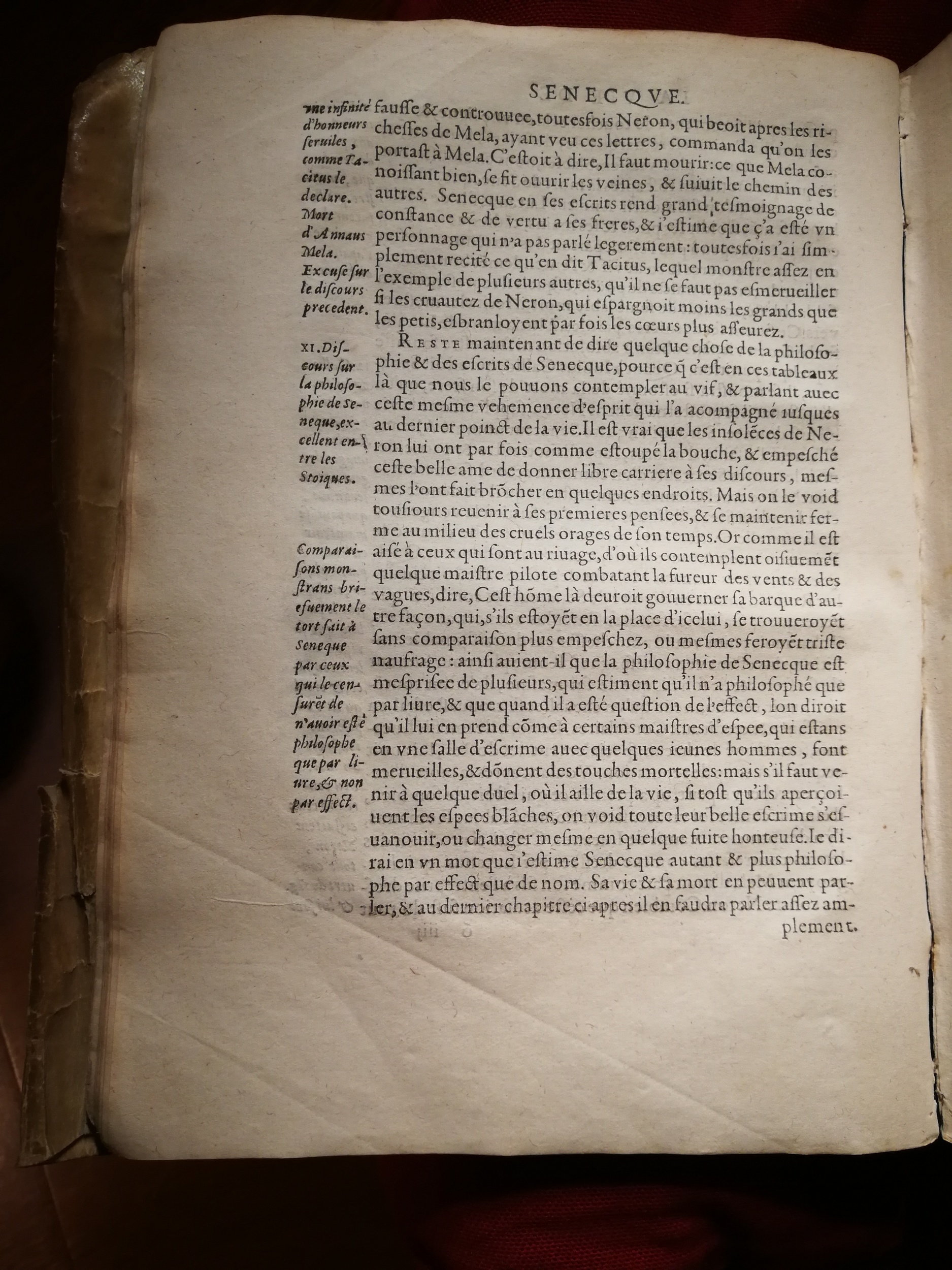1595 - Jean Houzé - Œuvres morales et mêlées de Sénèque, Trésor de philosophie morale - T. 1 - BnF