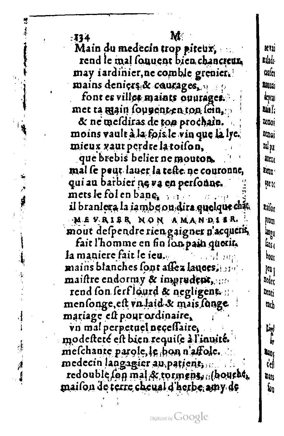 1582 - Nicolas Bonfons - Trésor des sentences dorées - BM Lyon 1582 - Nicolas Bonfons - Trésor des sentences dorées - BM Lyon