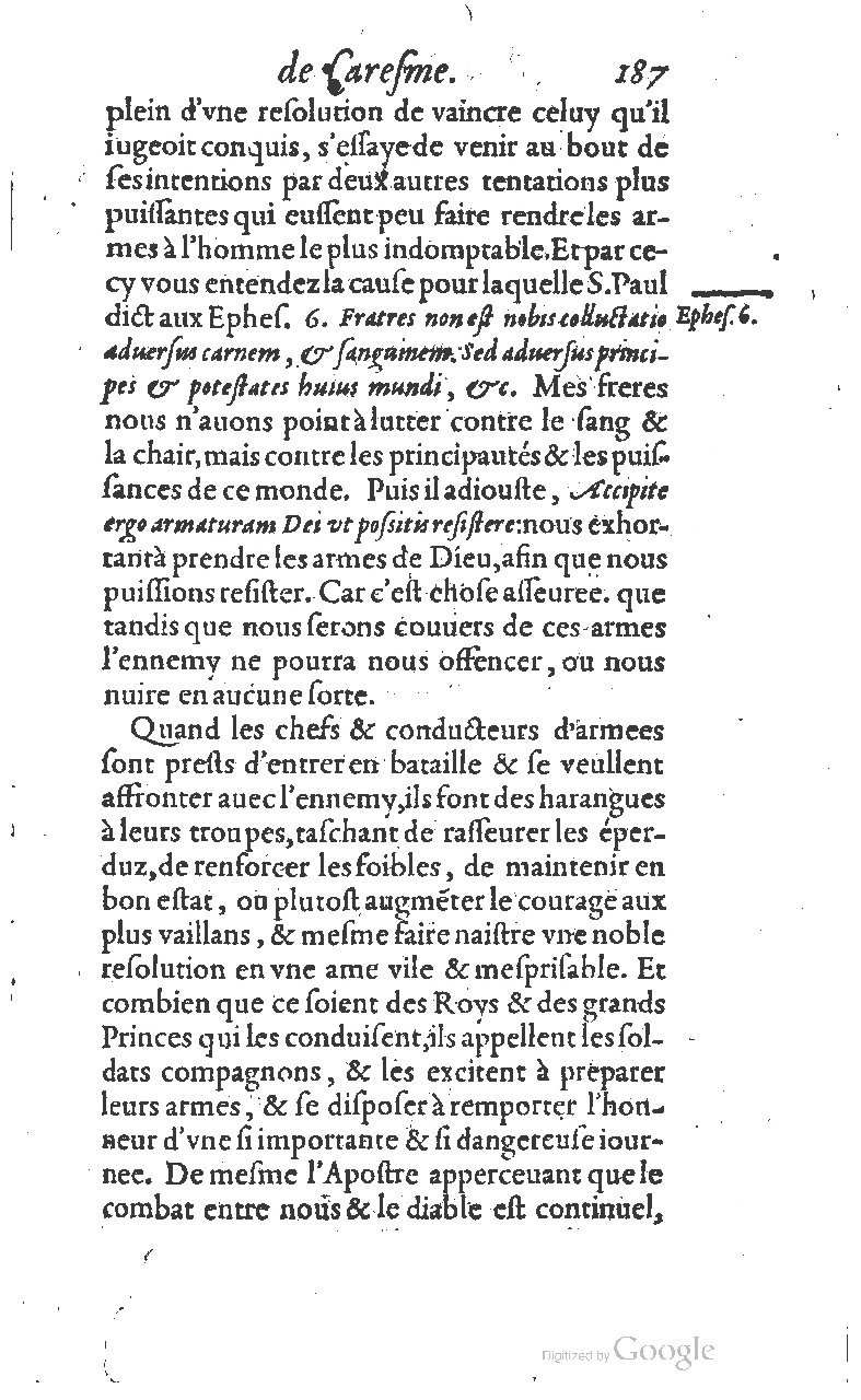 1607 - Nicolas Du Fossé - Trésor quadragésimal - T 01 - BM Lyon