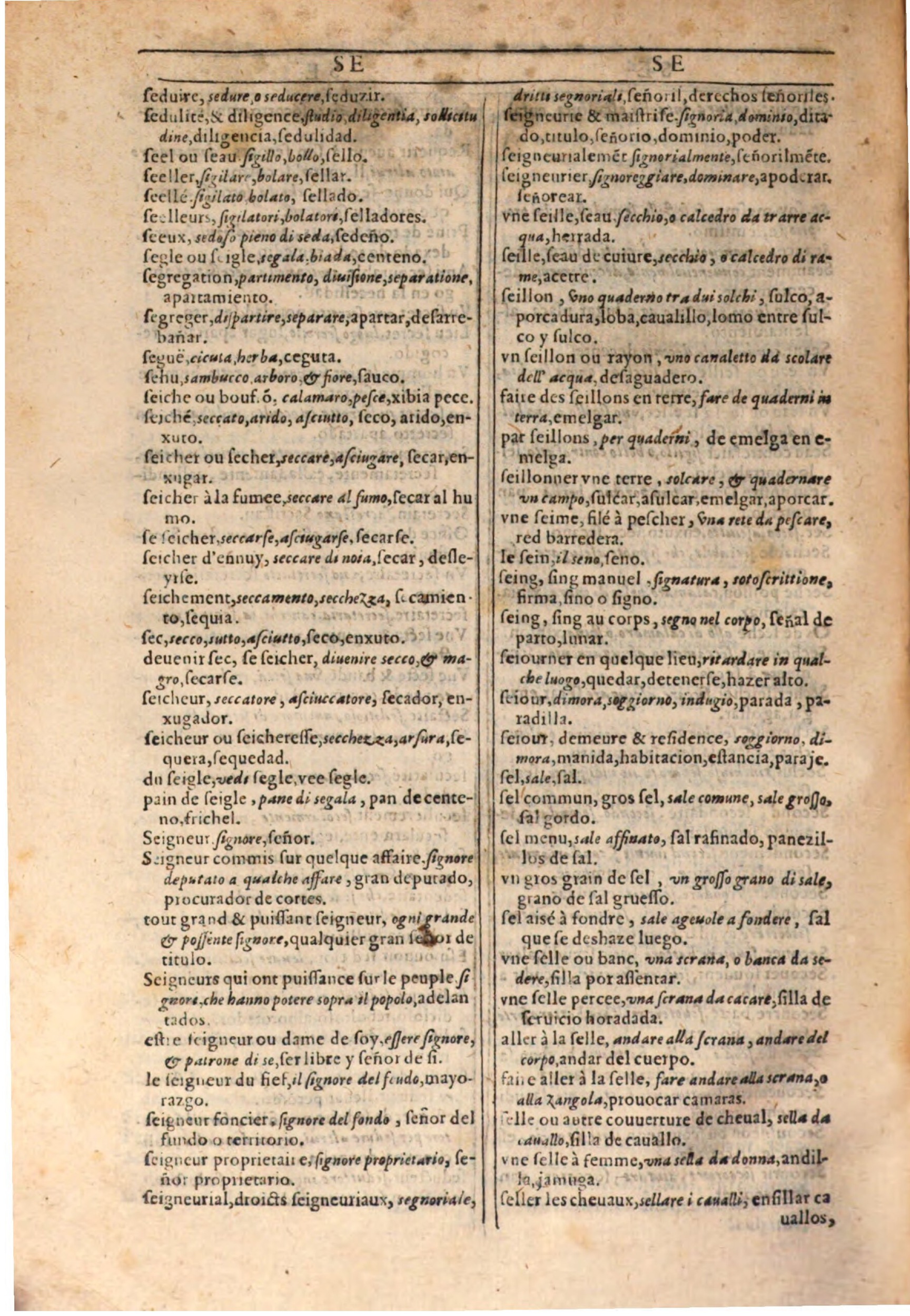 1609 - Philippe Albert et Alexandre Pernet - Trésor des trois langues française, italienne et espagnole (Seconde partie) - BSB Munich 1609 - Philippe Albert et Alexandre Pernet - Trésor des trois langues française, italienne et espagnole (Seconde partie) - BSB Munich
