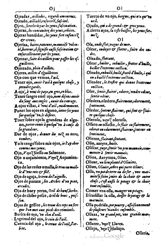 1616 - Veuve Marc Orry - Trésor des deux langues espagnole et française (Première et Seconde parties) - BM Lyon