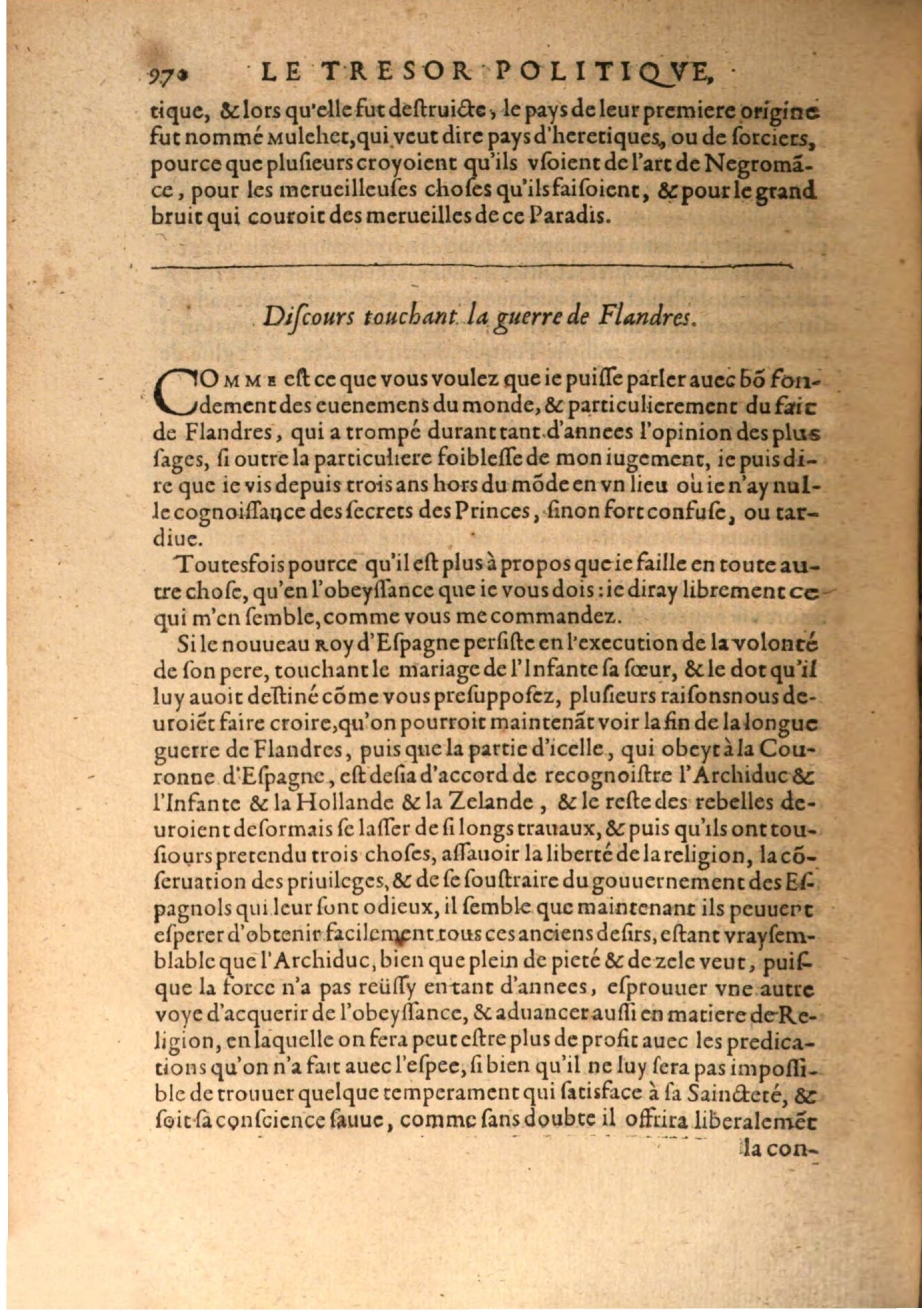 1608 - Nicolas Du Fossé - Trésor politique - BSB Munich