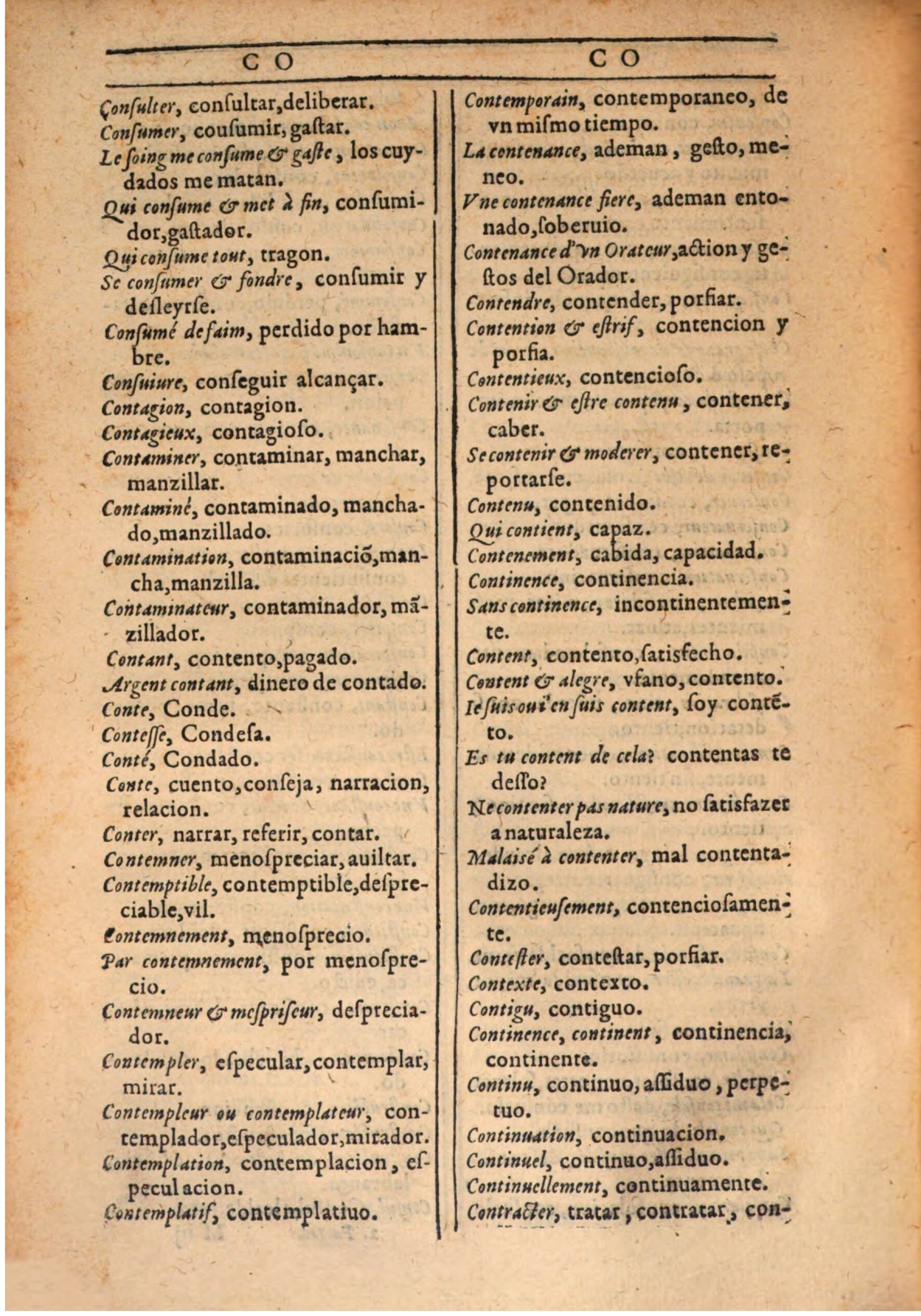 1607 - Marc Orry - Trésor des deux langues espagnole et française (Seconde partie) - BSB Munich