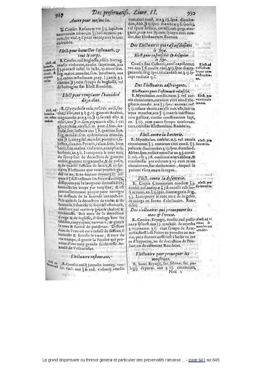1609 - Étienne Gamonet - Grand dispensaire ou Trésor général et particulier des préservatifs - BIU Santé
