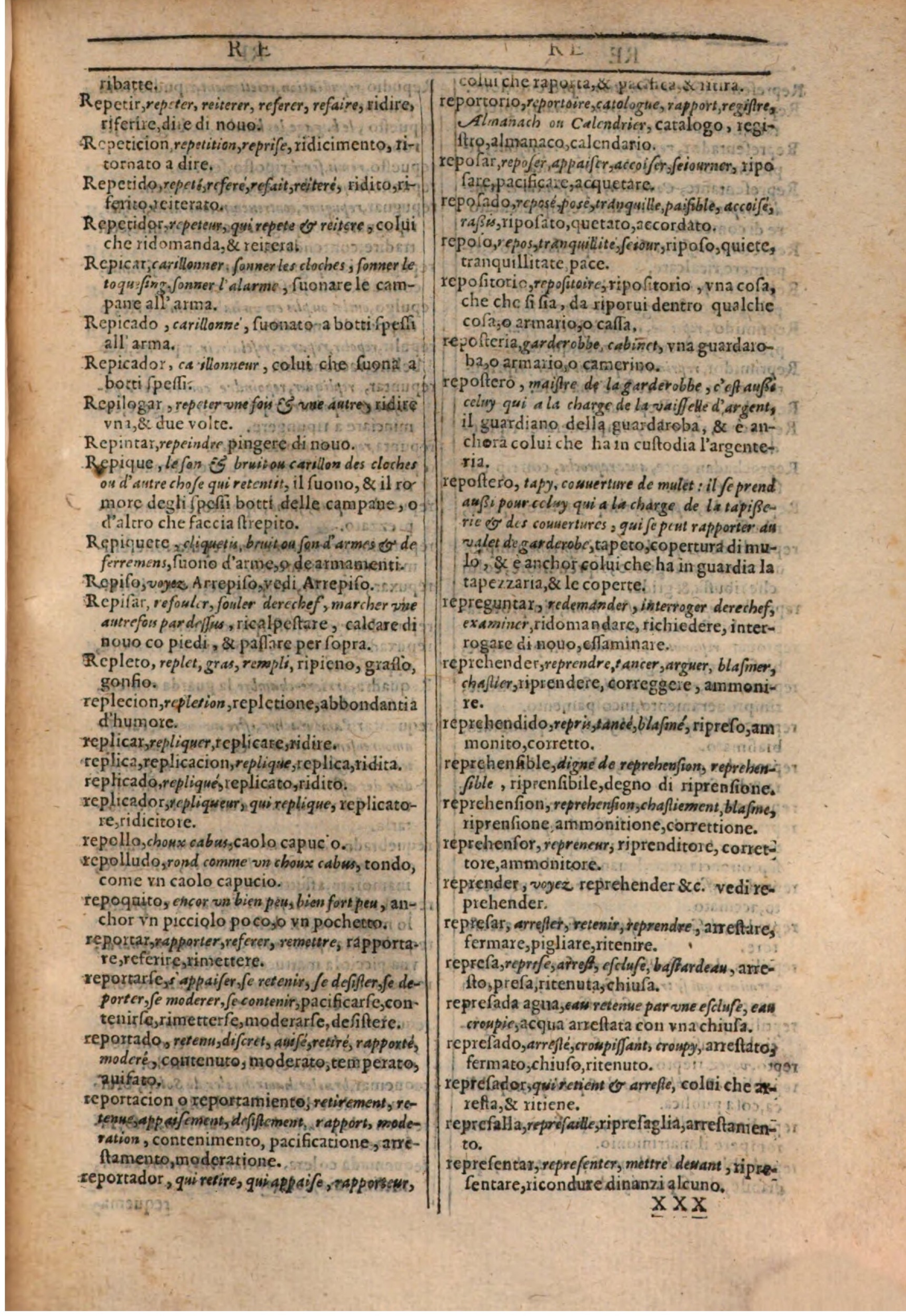 1609 - Philippe Albert et Alexandre Pernet - Trésor des trois langues française, italienne et espagnole (Première partie) - BSB Munich 1609 - Philippe Albert et Alexandre Pernet - Trésor des trois langues française, italienne et espagnole (Première partie) - BSB Munich