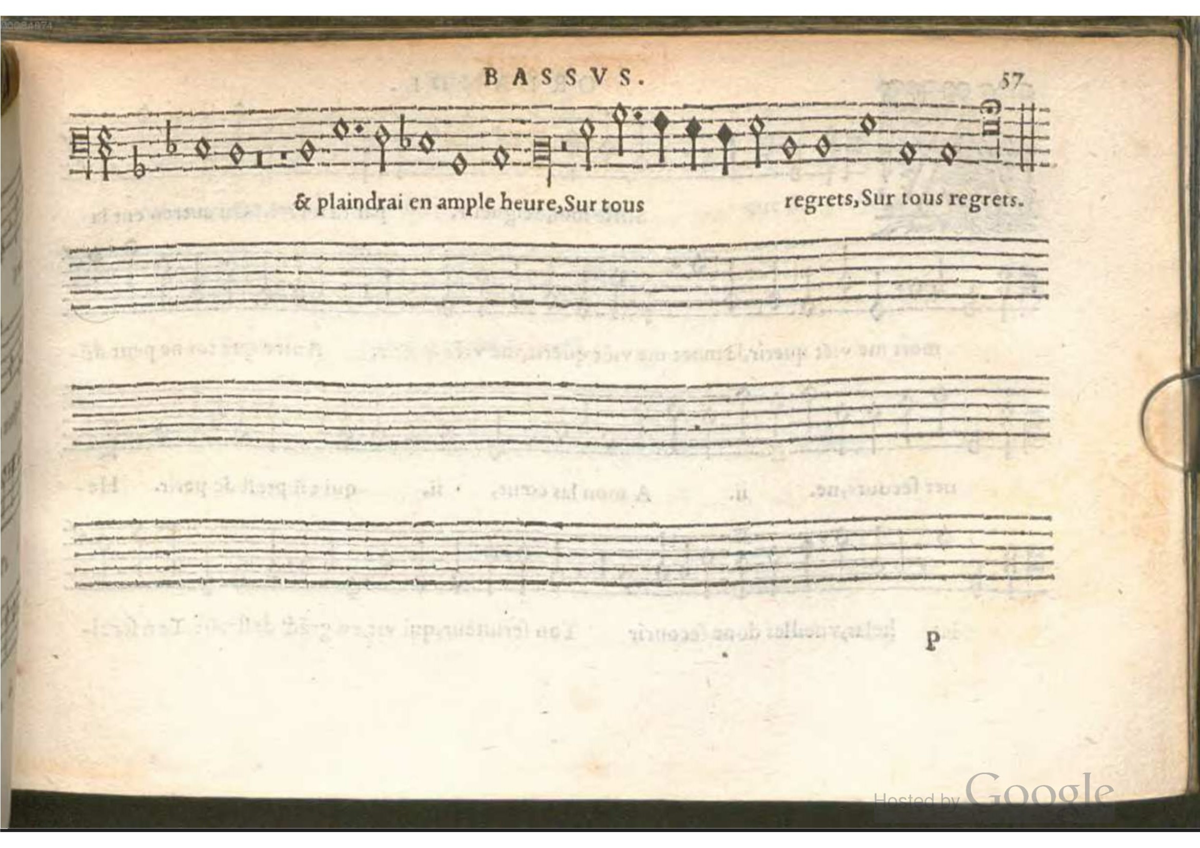 1576 - [Pierre de Saint-André] - Trésor de musique d’Orlande de Lassus Bassus - BSB Munich
