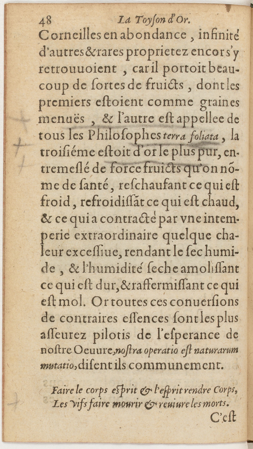1612 - Charles Sevestre - Toison d’or ou la fleur des Trésors - BnF