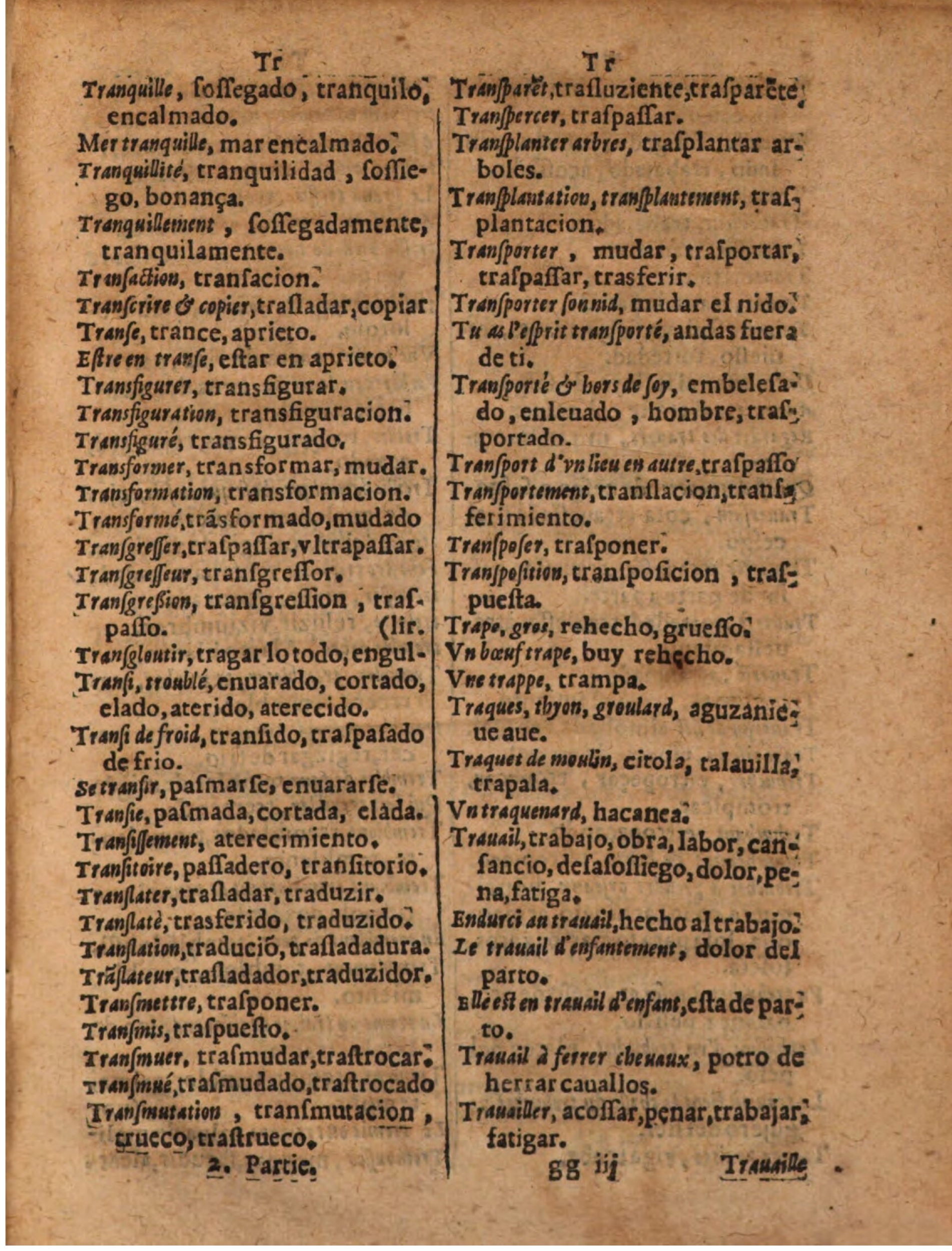 1624 - Hubert Antoine - Trésor des deux langues espagnole et française (Seconde partie) - BSB Munich