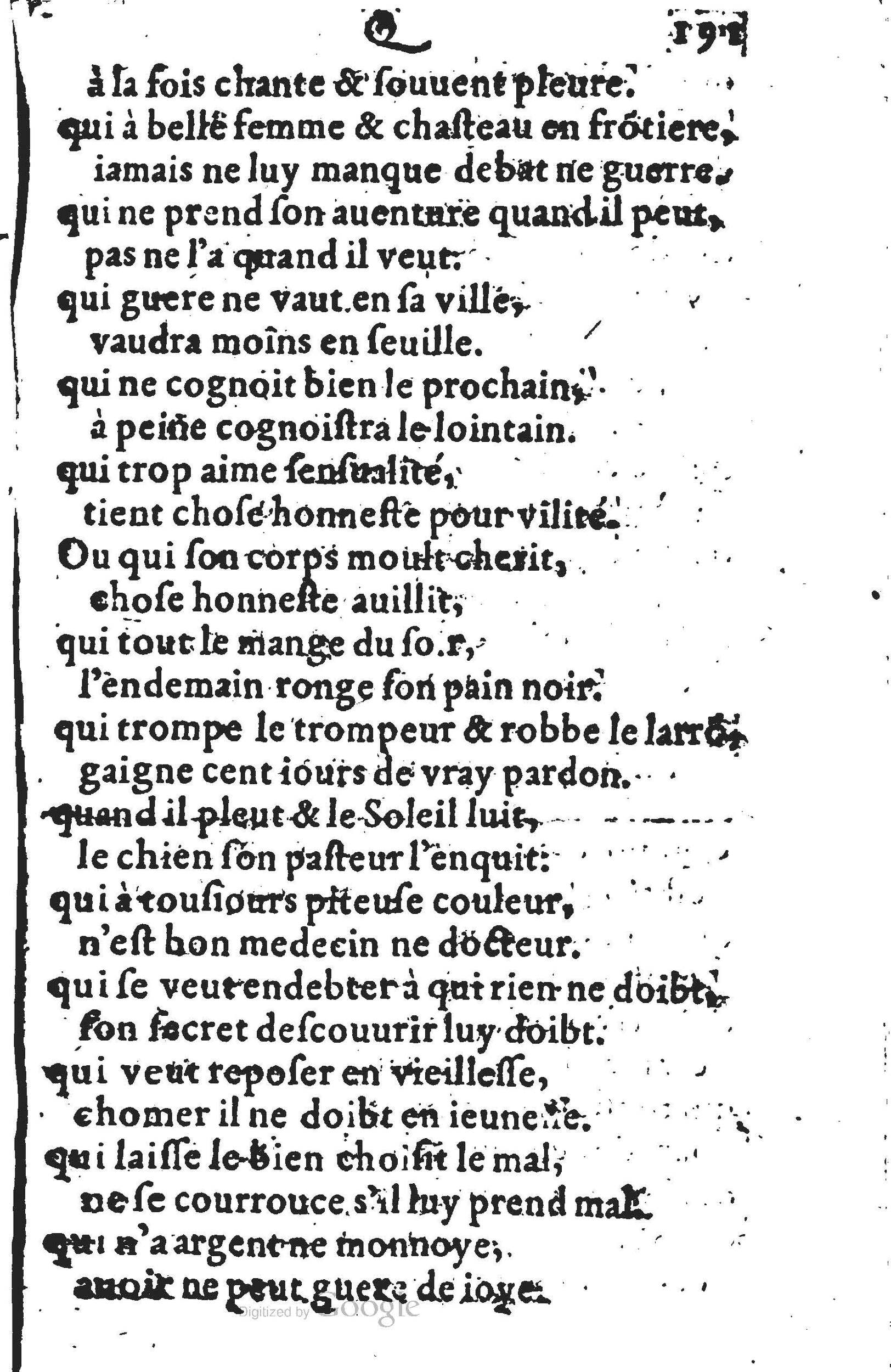 1578 - Nicolas Lescuyer - Trésor des sentences dorées - UGent