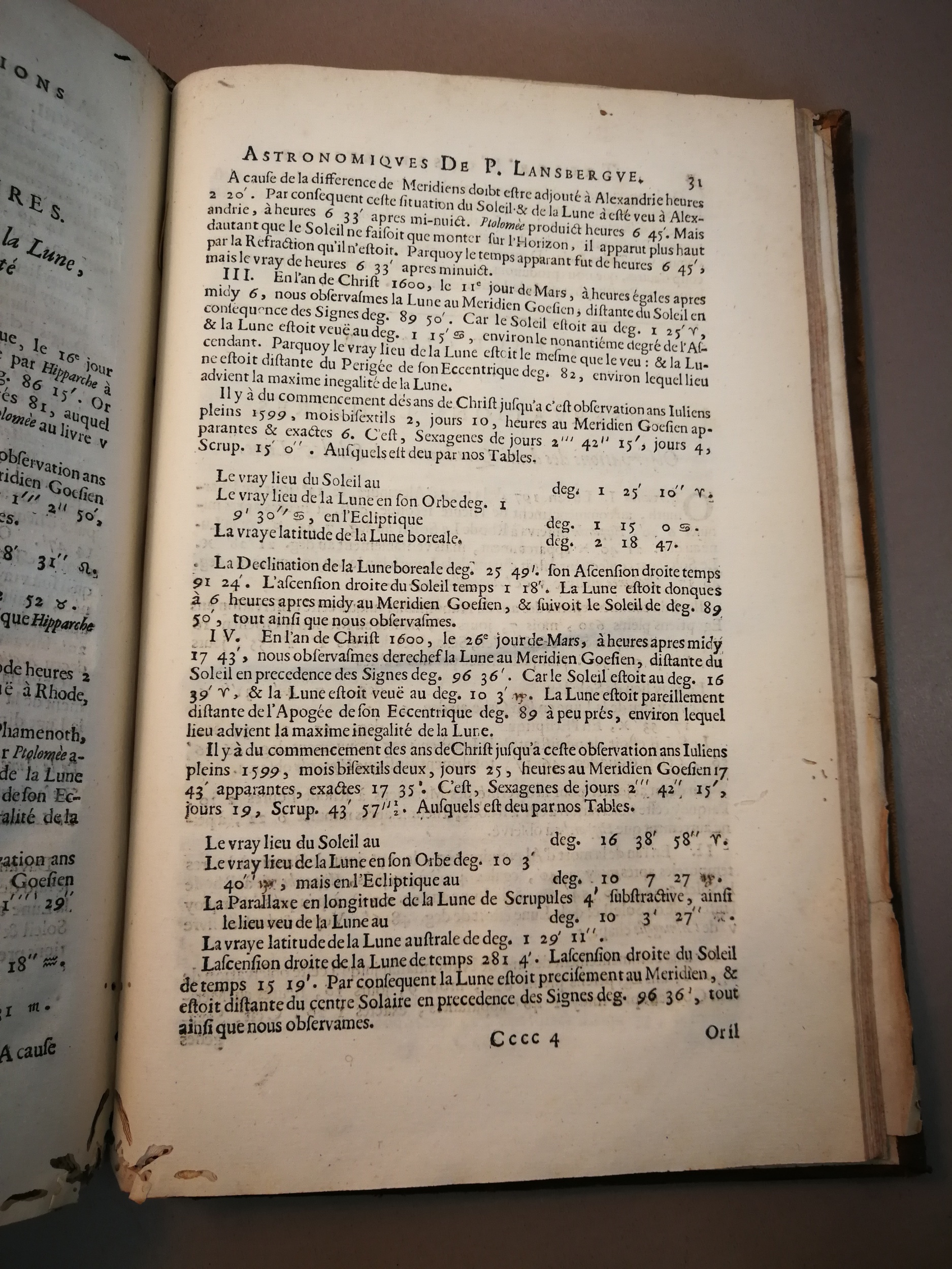1633 - Zacharie Roman - Trésor d’observations astronomiques - BM Marseille