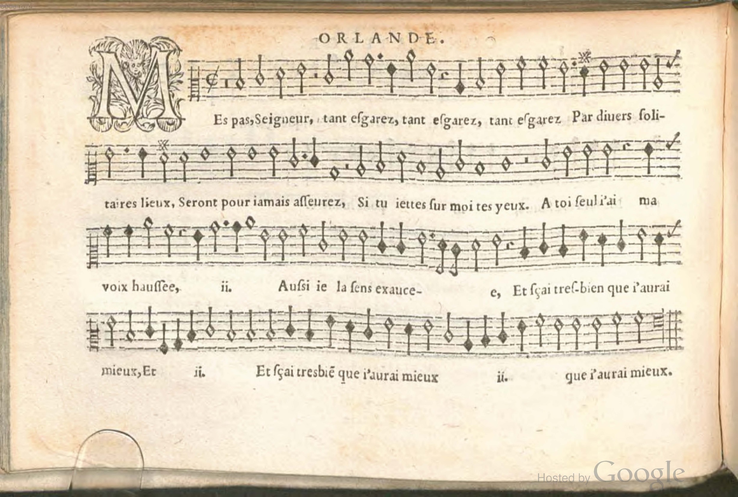 1576 - [Pierre de Saint-André] - Trésor de musique d’Orlande de Lassus Contratenor - BSB Munich