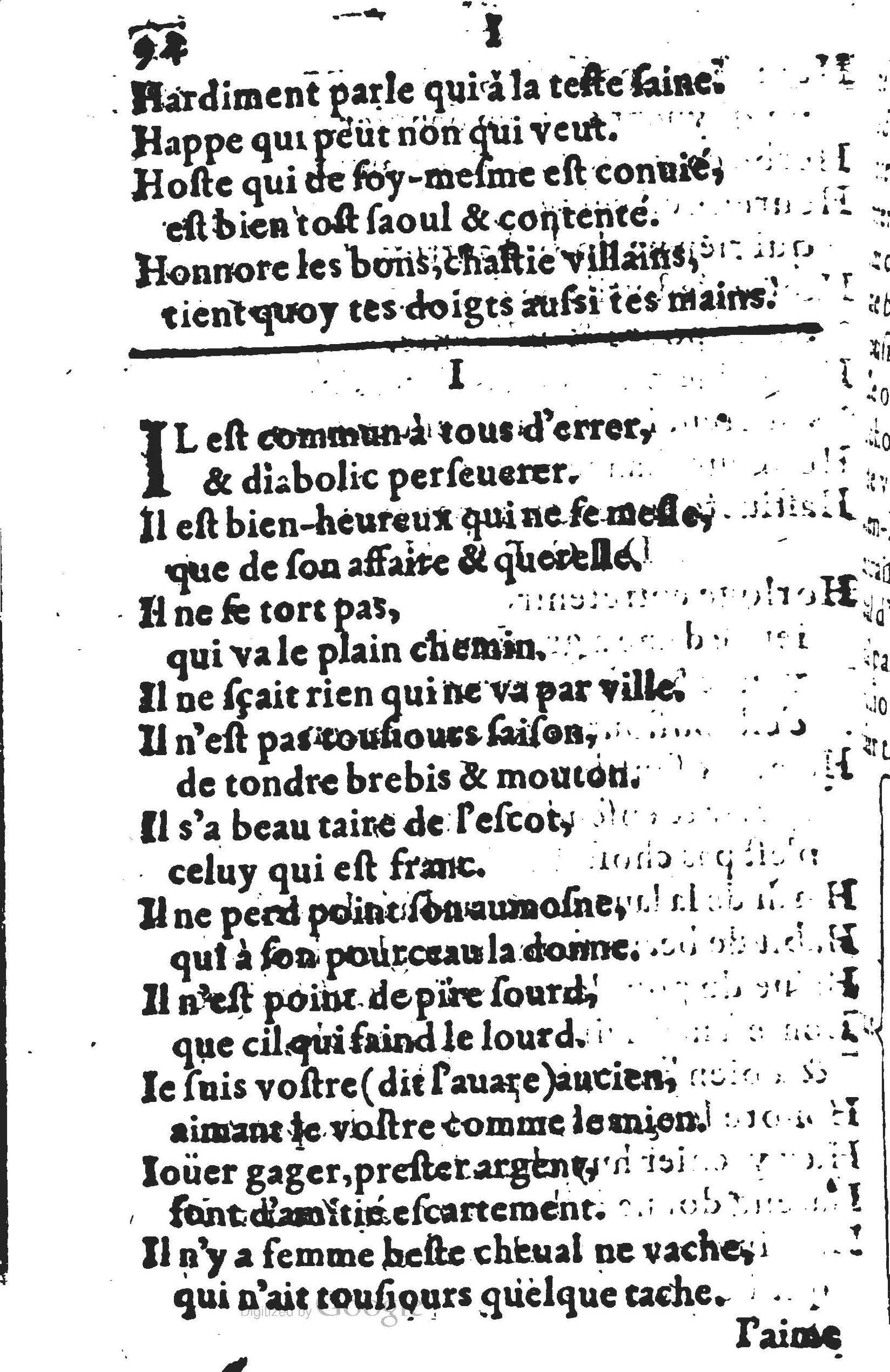 1578 - Nicolas Lescuyer - Trésor des sentences dorées - UGent