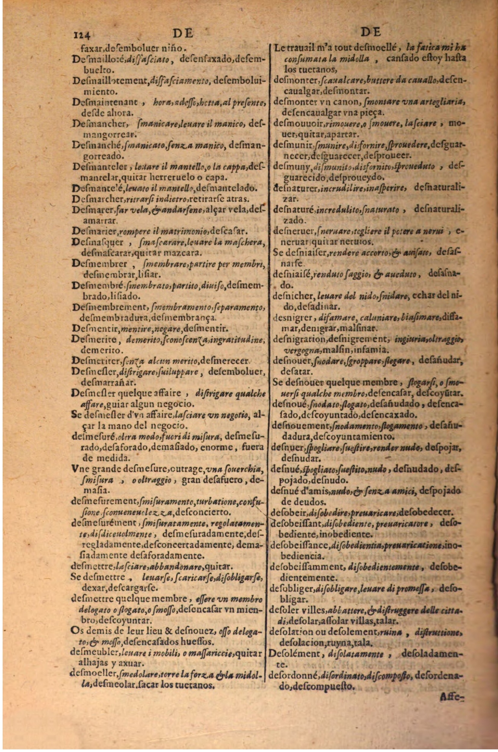 1616 - Pierre de la Rovière - Trésor des trois langues (Seconde partie) - BSB Munich