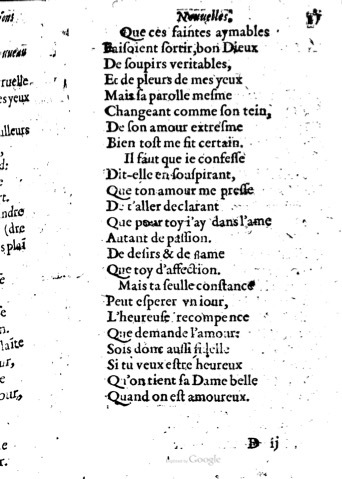 1623 - Jacques Cailloüé - Trésor ou recueil des chansons amoureuses - British Library