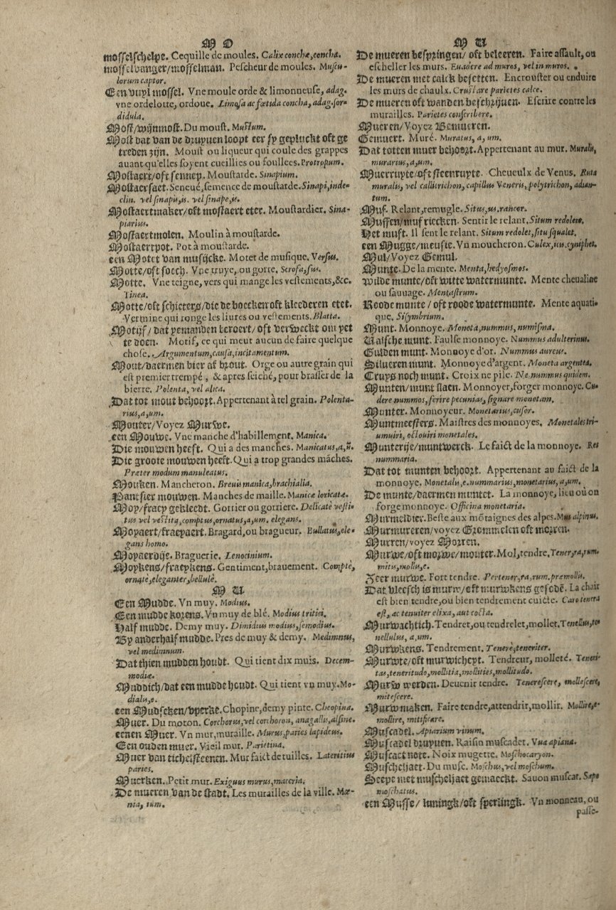 1573 - Christophe Plantin - Trésor du langage bas-allemand - Greifswald