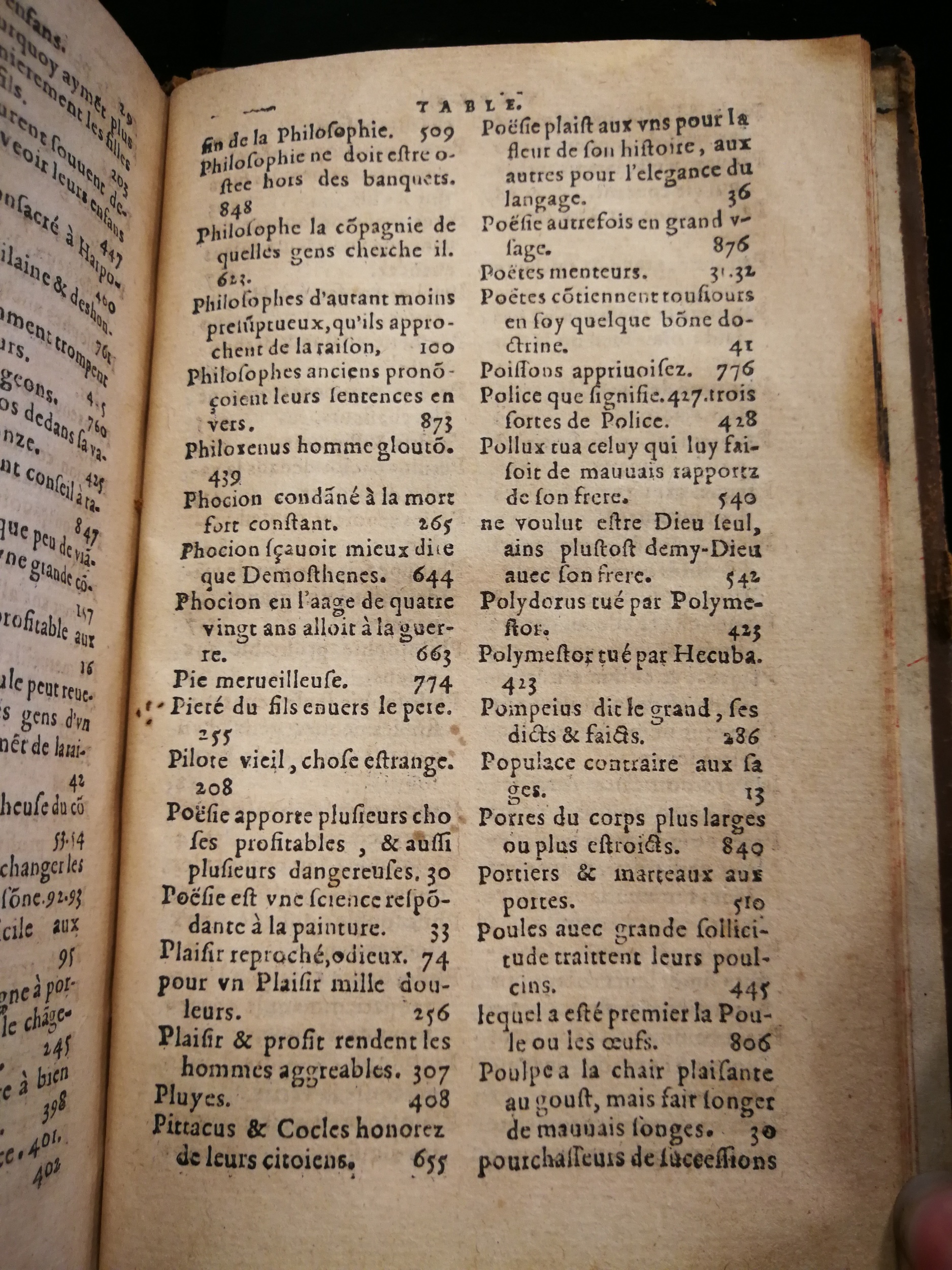 1577 - Jean Poupy - Trésor des morales de Plutarque - Les Méjanes, Aix-en-Provence 1577 - Jean Poupy - Trésor des morales de Plutarque - Les Méjanes, Aix-en-Provence