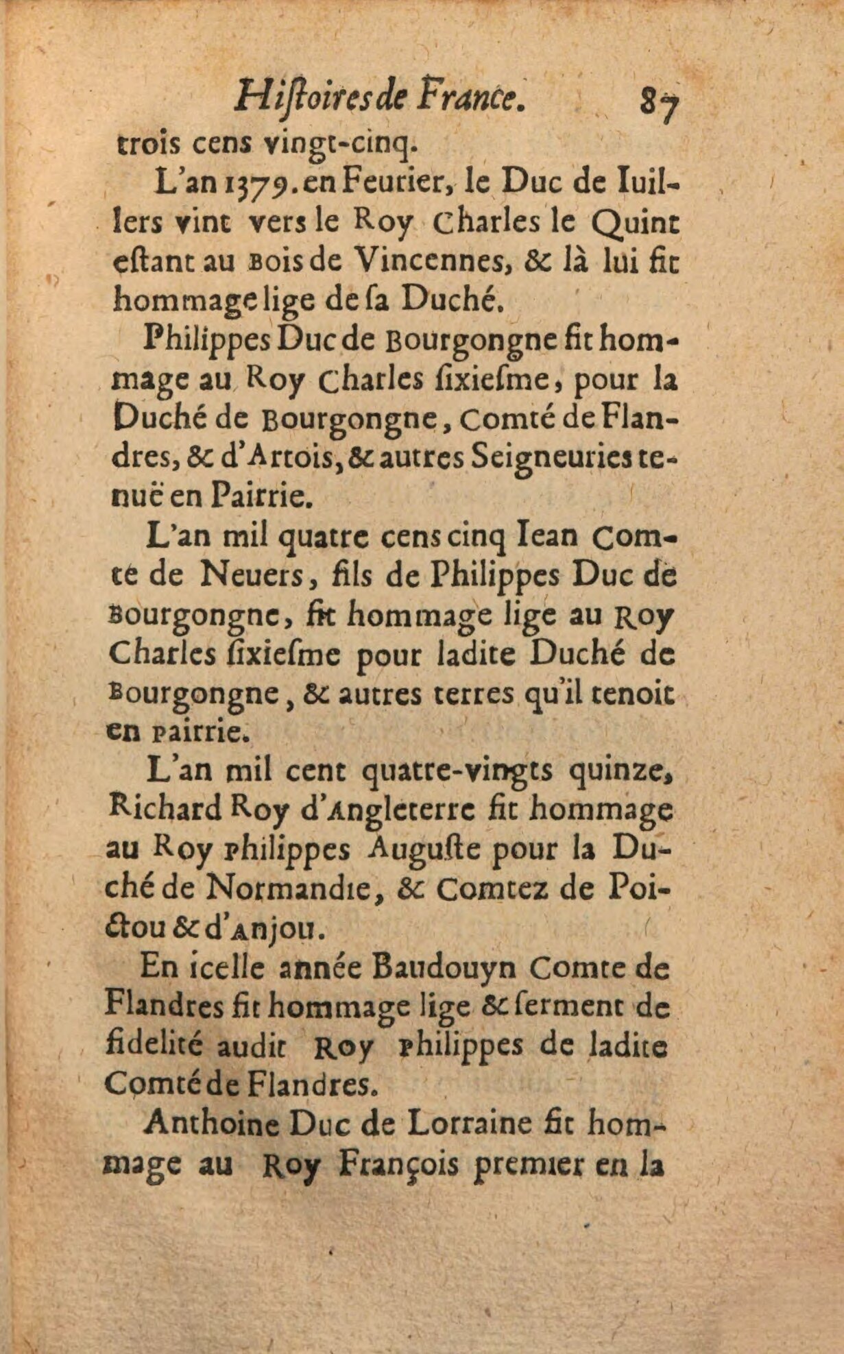 1639 - Jean Corrozet - Trésor des histoires de France - BSB Munich 1639 - Jean Corrozet - Trésor des histoires de France - BSB Munich