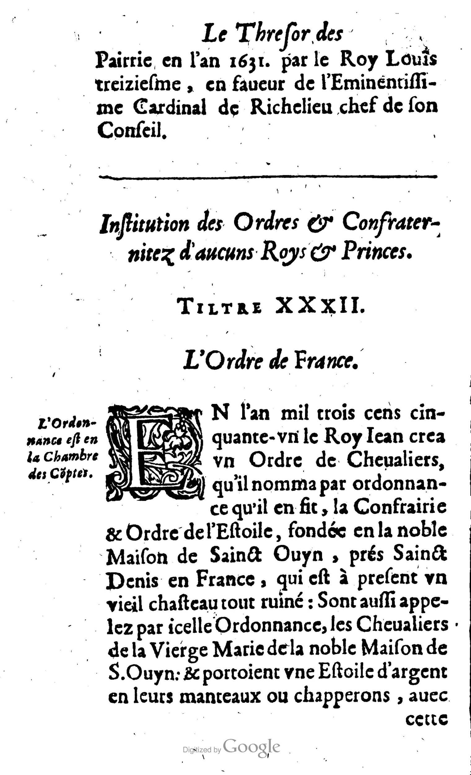 1638 - Jean Corrozet - Trésor des histoires de France - BM Lyon