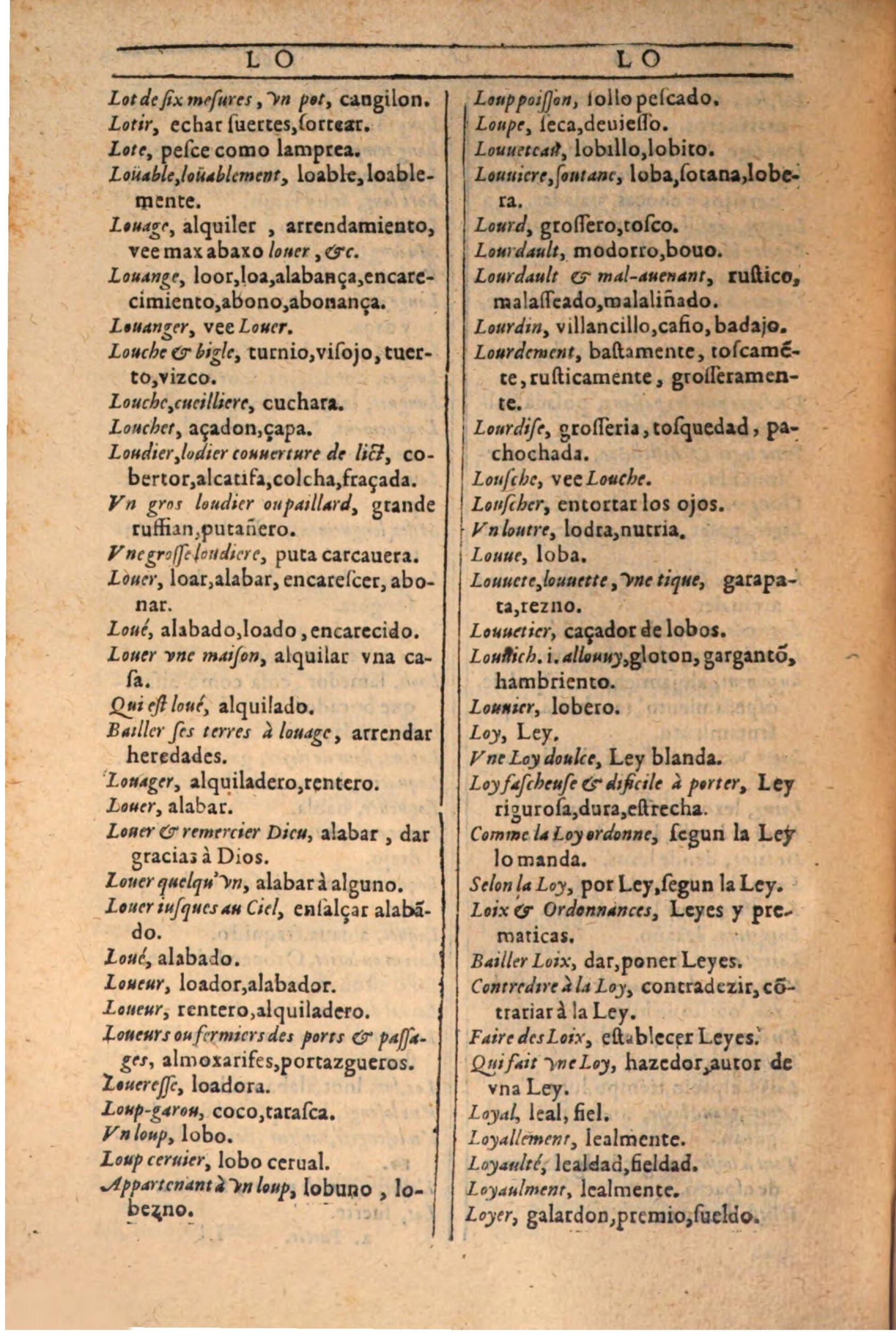 1607 - Marc Orry - Trésor des deux langues espagnole et française (Seconde partie) - BSB Munich