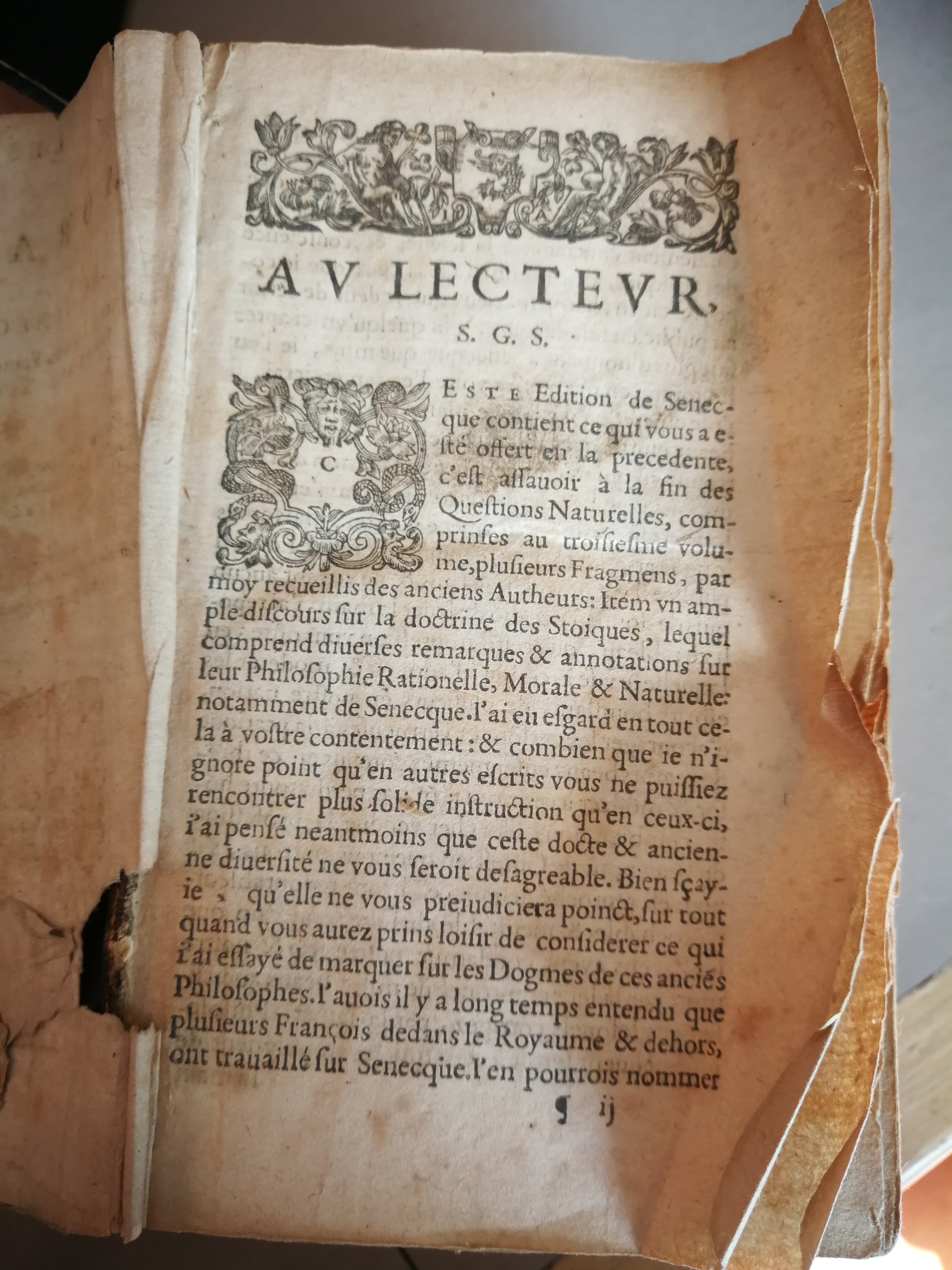 1606 - Jean Arnaud - Œuvres morales et mêlées de Sénèque, Trésor de philosophie morale - BM Marseille