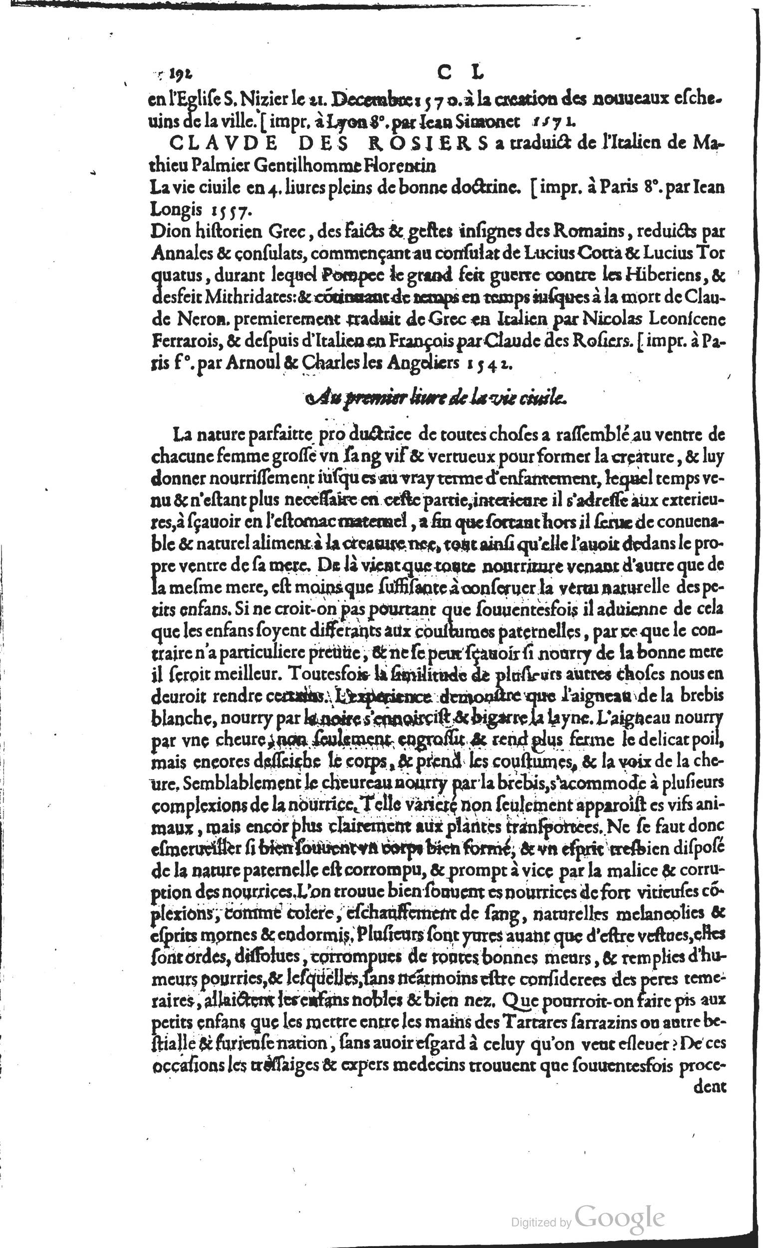 1585 - Barthélemy Honorat - Bibliothèques françaises - BSB Munich