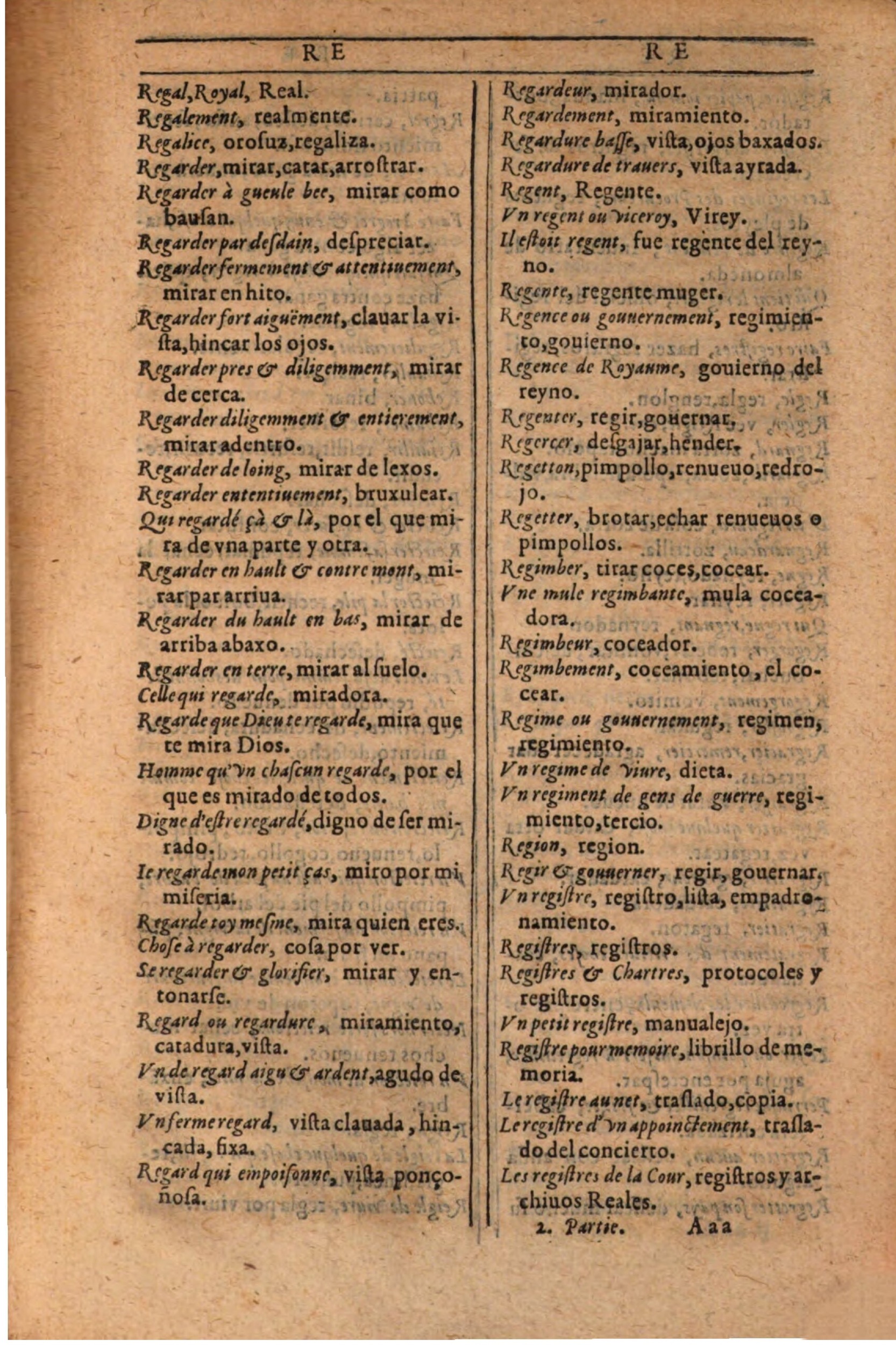 1607 - Marc Orry - Trésor des deux langues espagnole et française (Seconde partie) - BSB Munich