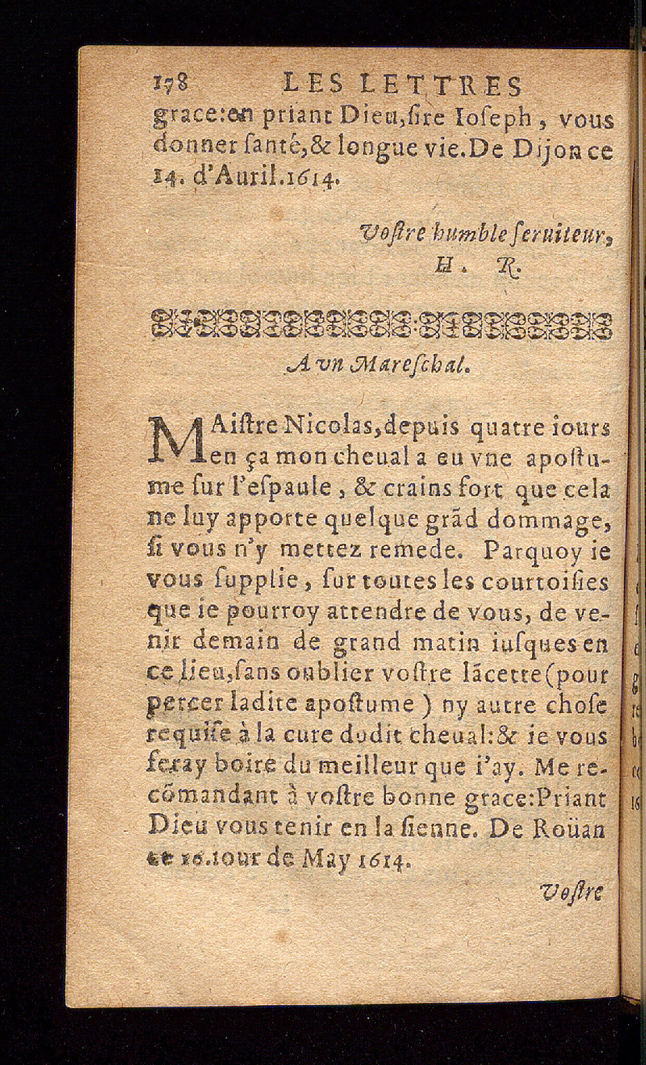 1614 - Barthélemy Vincent - Élite et Trésor des lettres missives - Bâle