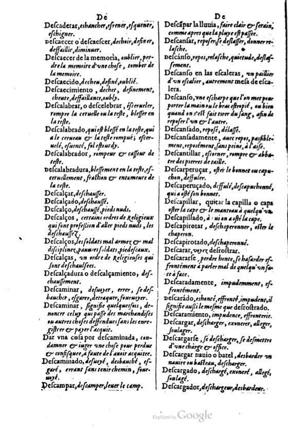 1621 - Adrian Tiffaine - Trésor des deux langues espagnole et française - BM Lyon