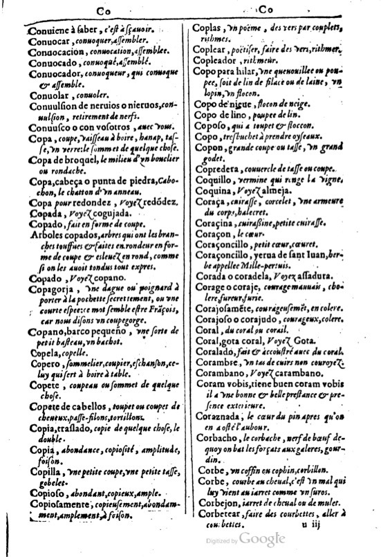 1616 - Veuve Marc Orry - Trésor des deux langues espagnole et française (Première et Seconde parties) - BM Lyon