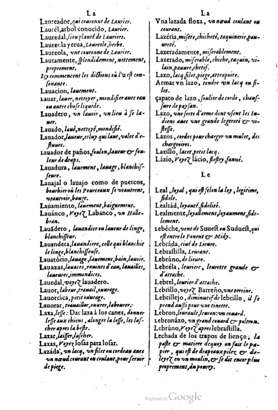 1621 - Adrian Tiffaine - Trésor des deux langues espagnole et française - BM Lyon