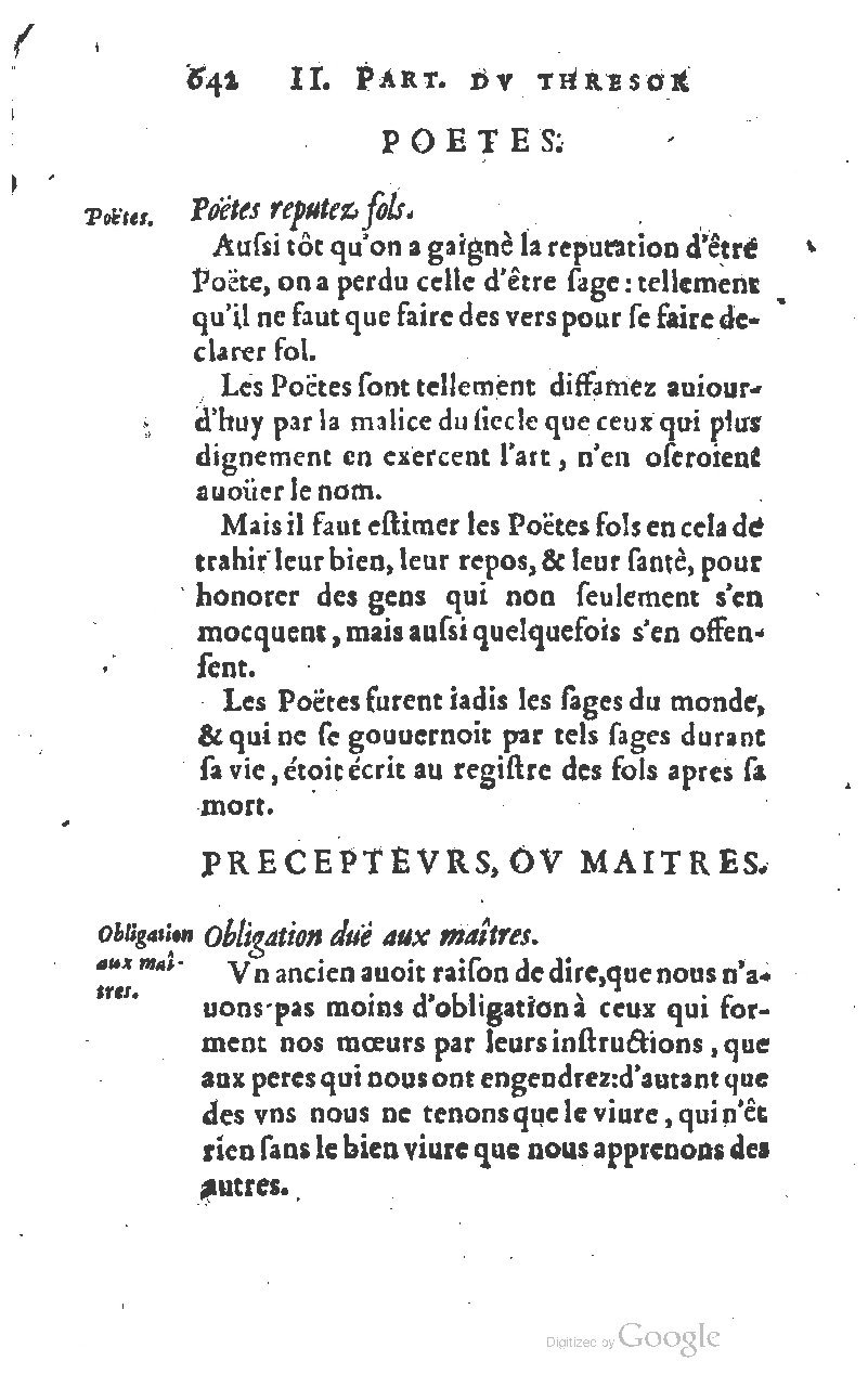 1610 - Louis Coste - Trésor de l’éloquence française (Seconde partie) - BM Lyon