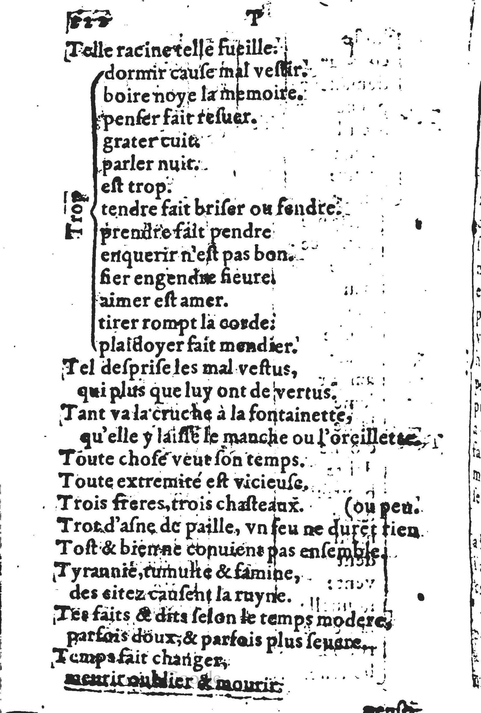 1578 - Nicolas Lescuyer - Trésor des sentences dorées - UGent