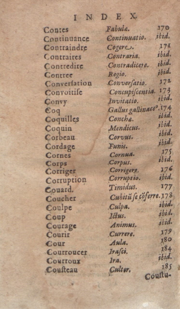 1612 - Dominicus Custos - Trésor des proverbes français  - Bibliopol-Olomuc