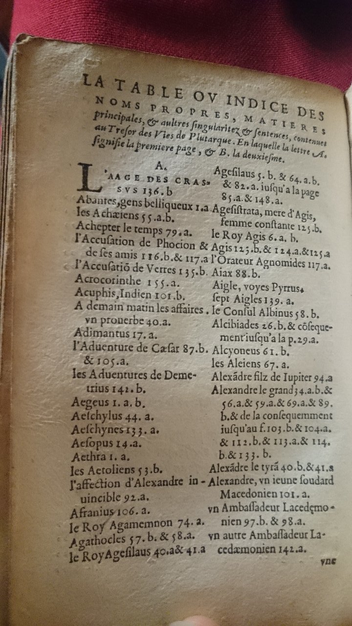 1568 - Willem Silvius - Trésor des vies de Plutarque - BnF