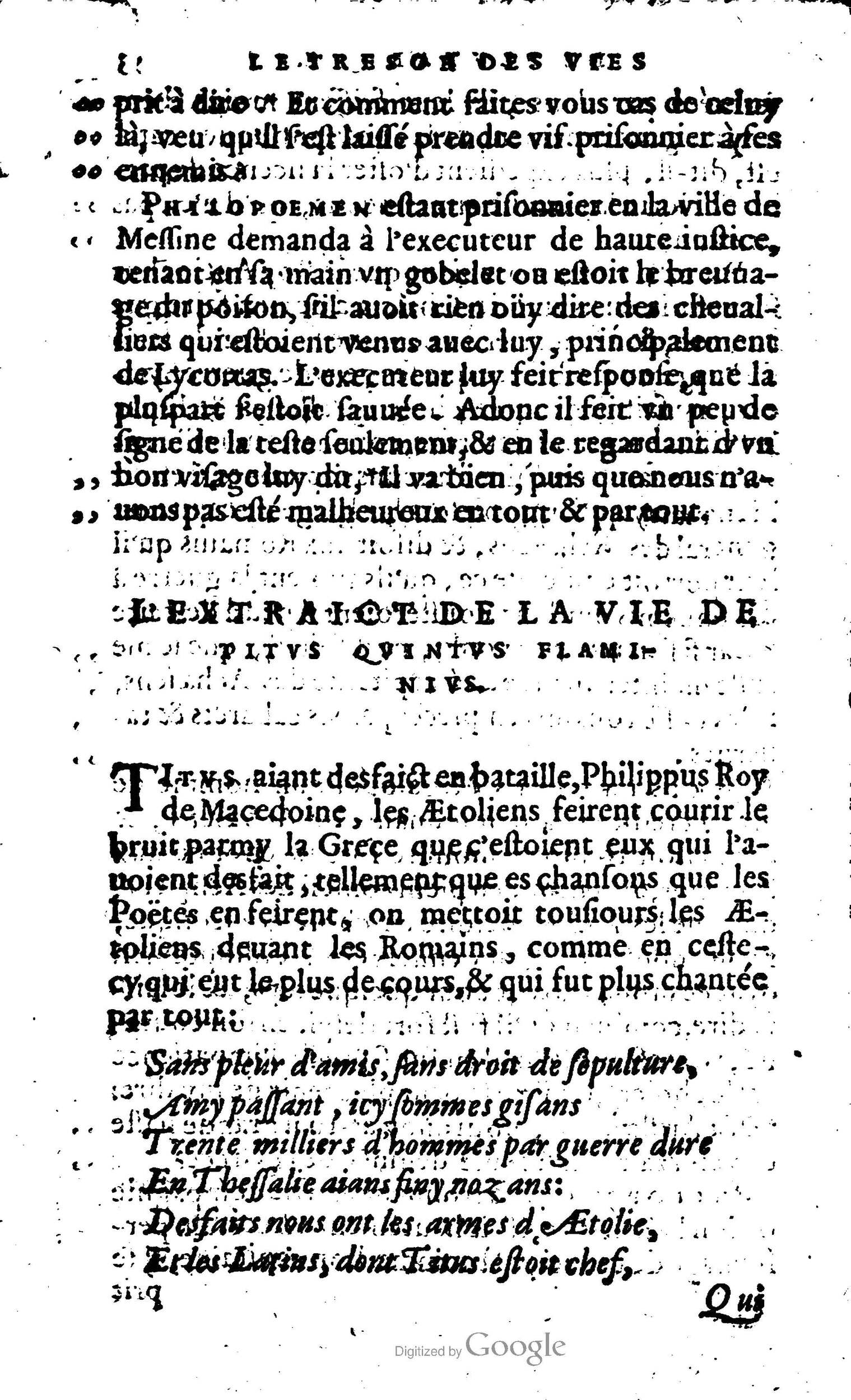 1568 - Willem Silvius - Trésor des vies de Plutarque - Anvers Plantin-Moretus