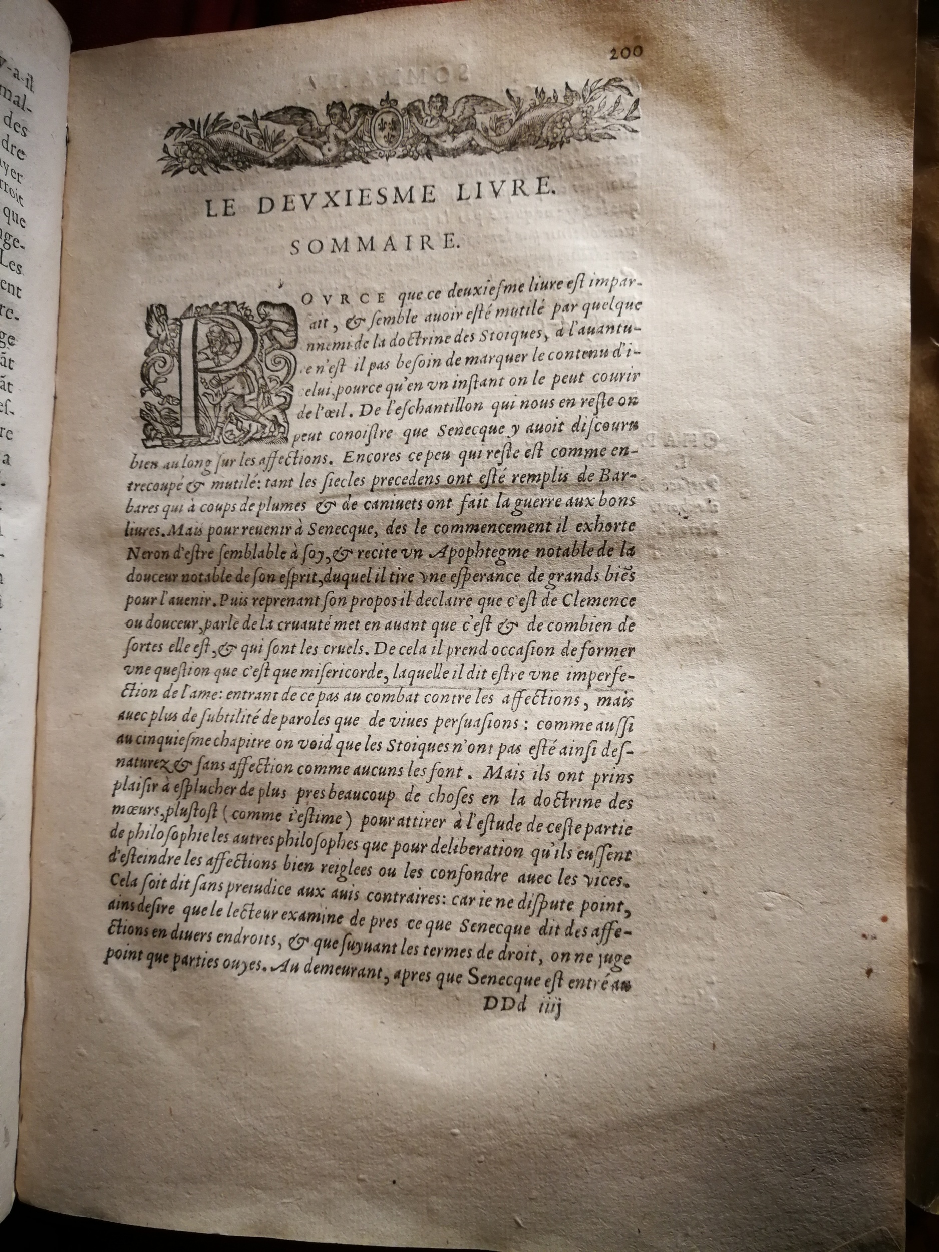 1595 - Jean Houzé - Œuvres morales et mêlées de Sénèque, Trésor de philosophie morale - T. 1 - BnF