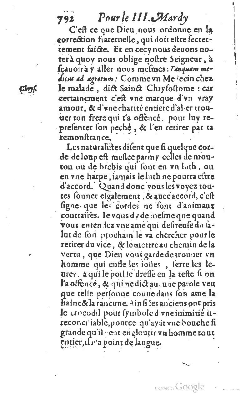 1607 - Nicolas Du Fossé - Trésor quadragésimal - T 01 - BM Lyon