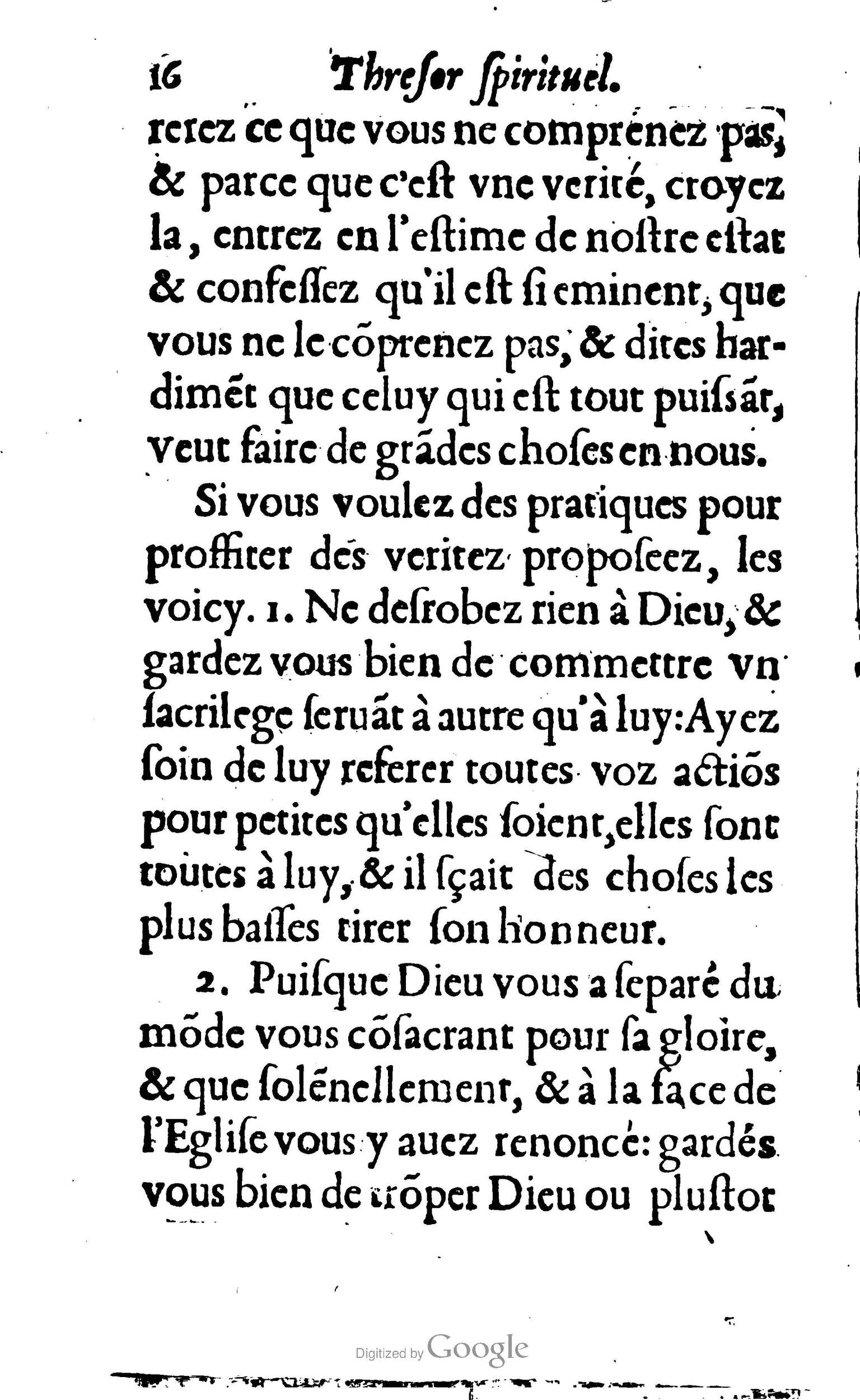 1633 - François Waudré - Trésor spirituel contenant les excellences du christianisme - BM Lyon