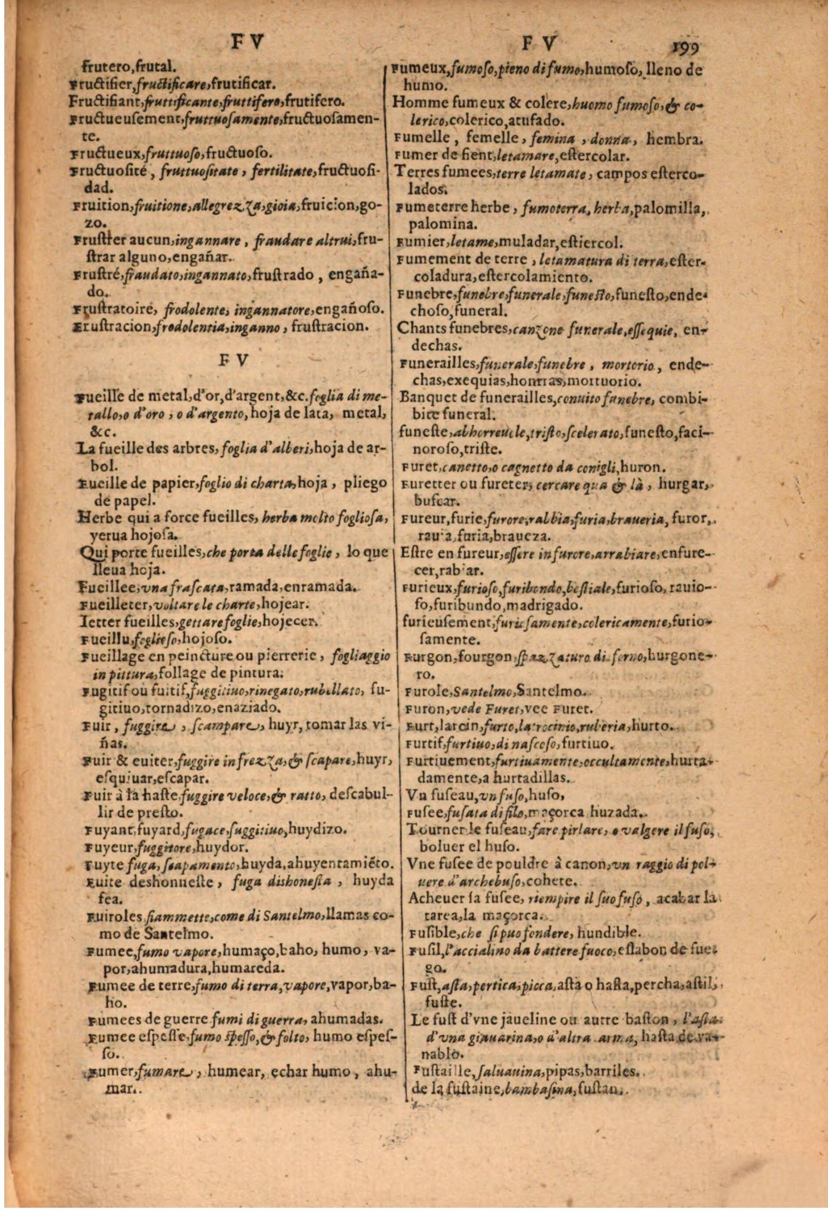 1616 - Pierre de la Rovière - Trésor des trois langues (Seconde partie) - BSB Munich