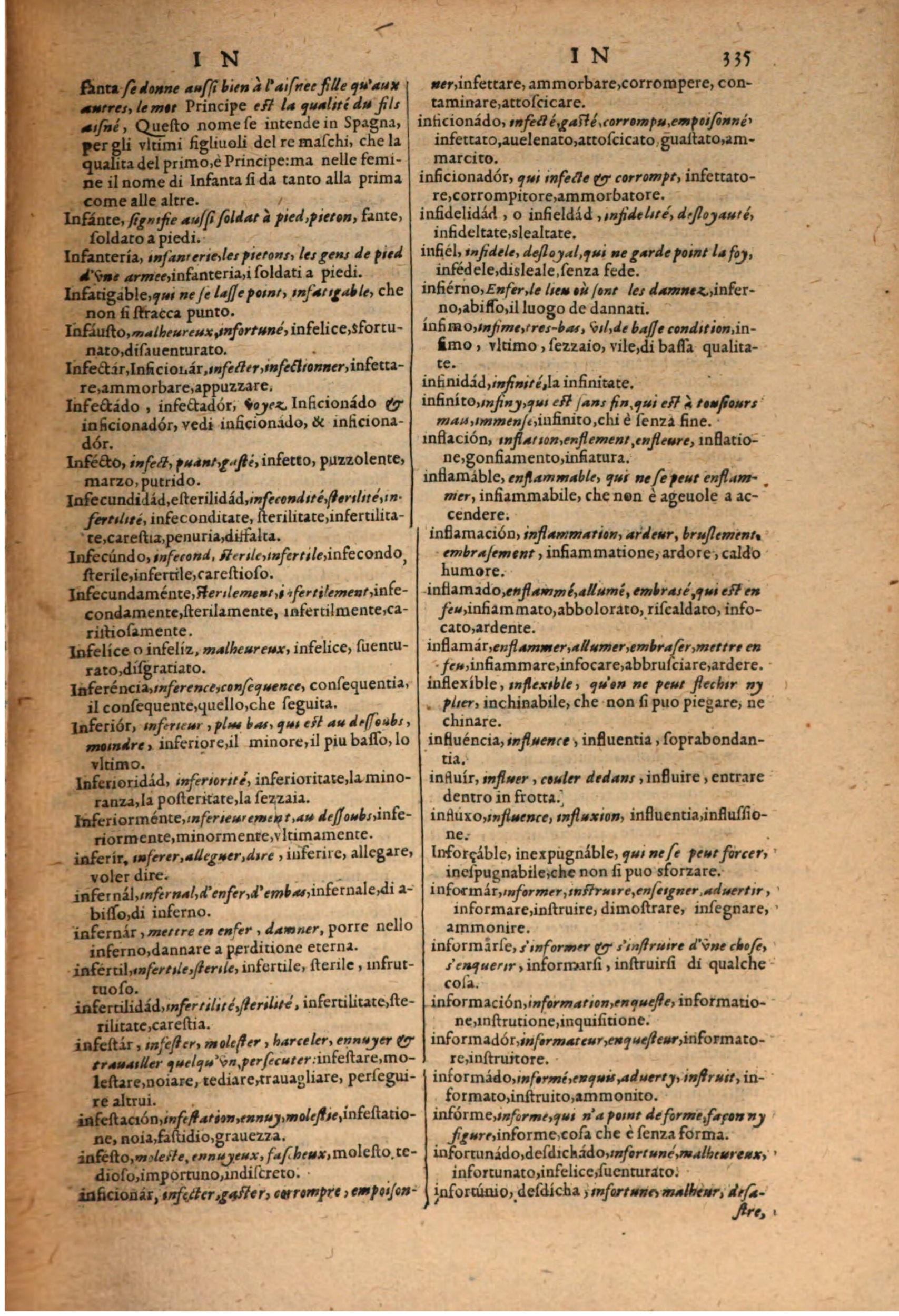 1606 - Samuel Crespin - Thresor des trois langues, francoise, italiene et espagnolle - BSB Munich