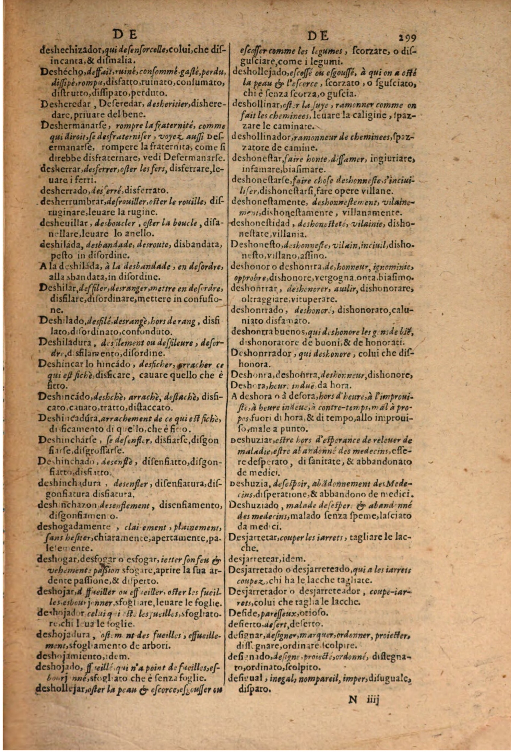 1606 - Samuel Crespin - Thresor des trois langues, francoise, italiene et espagnolle - BSB Munich