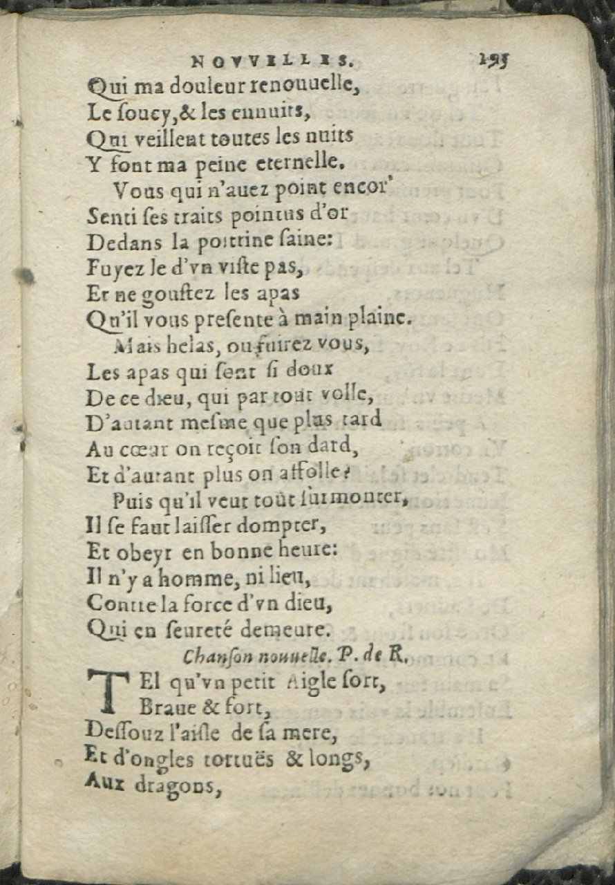 1575 - Pierre Brenouzet - Trésor de tous les recueils de chansons, tant amoureuses, rustiques, que musicales - Det KLG Copenhague