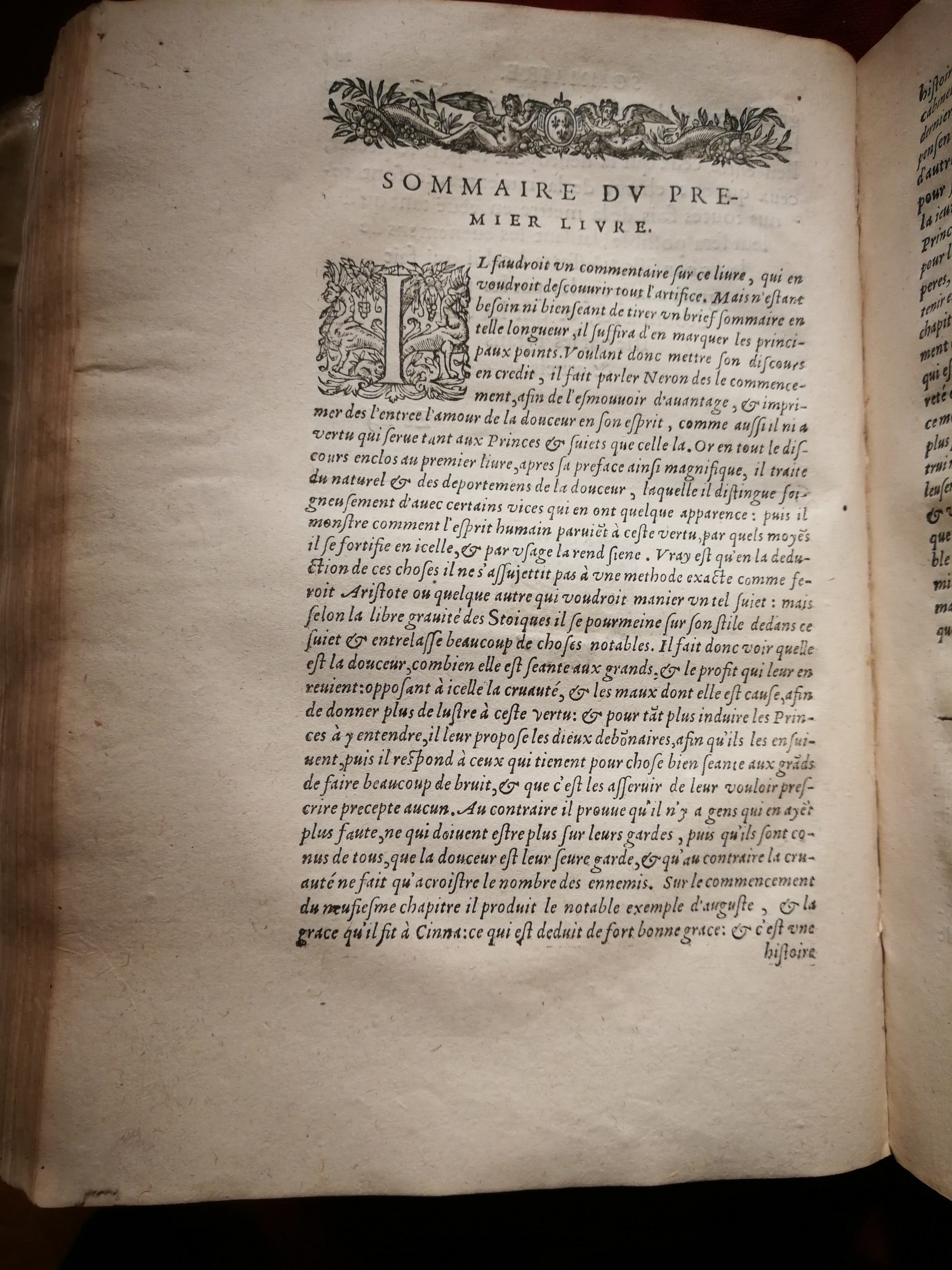 1595 - Jean Houzé - Œuvres morales et mêlées de Sénèque, Trésor de philosophie morale - T. 1 - BnF