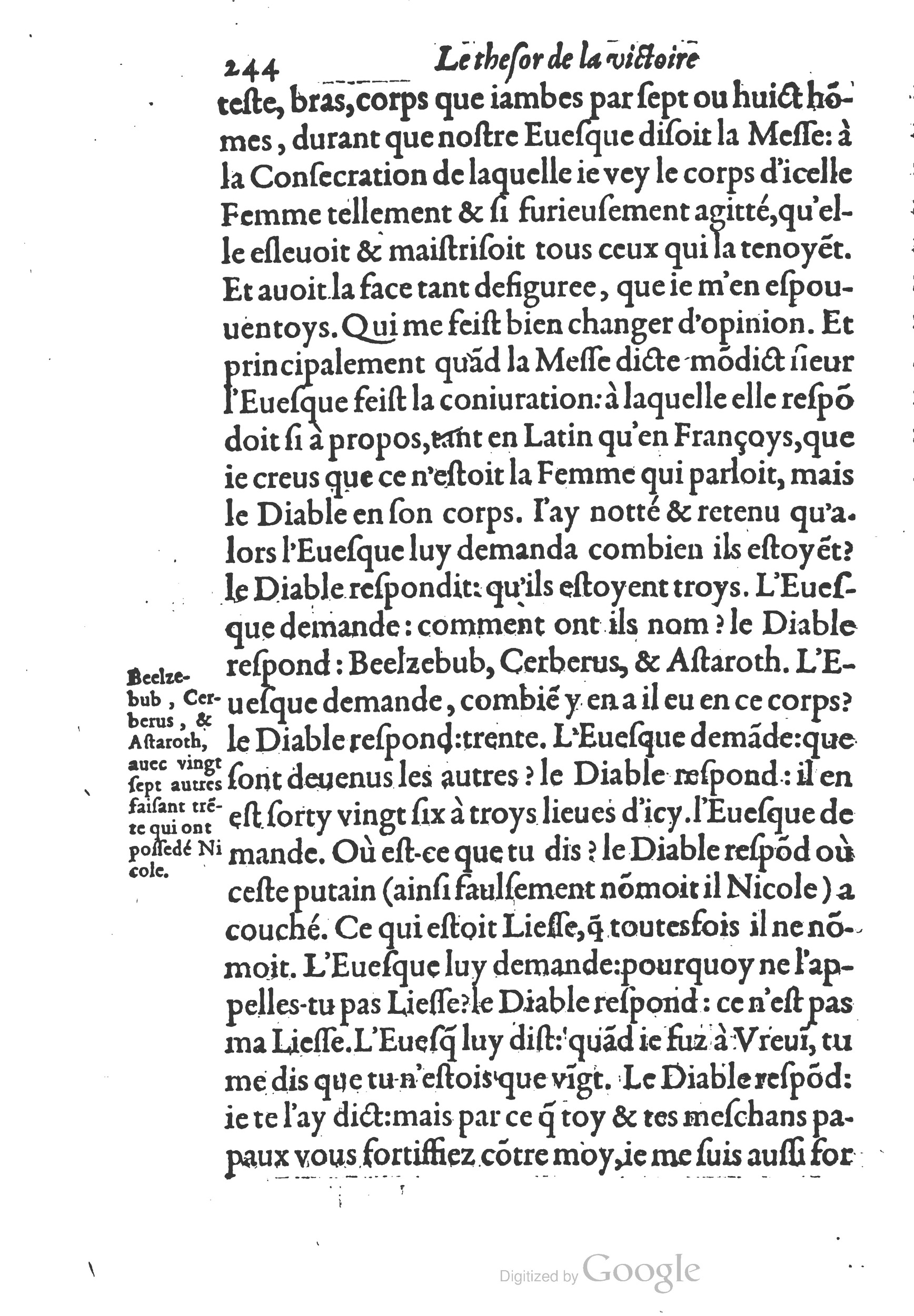 1578 - Nicolas Chesneau - Trésor et entière histoire de la triomphante victoire du corps de Dieu sur l’esprit malin - British Library 1578 - Nicolas Chesneau - Trésor et entière histoire de la triomphante victoire du corps de Dieu sur l’esprit malin - British Library