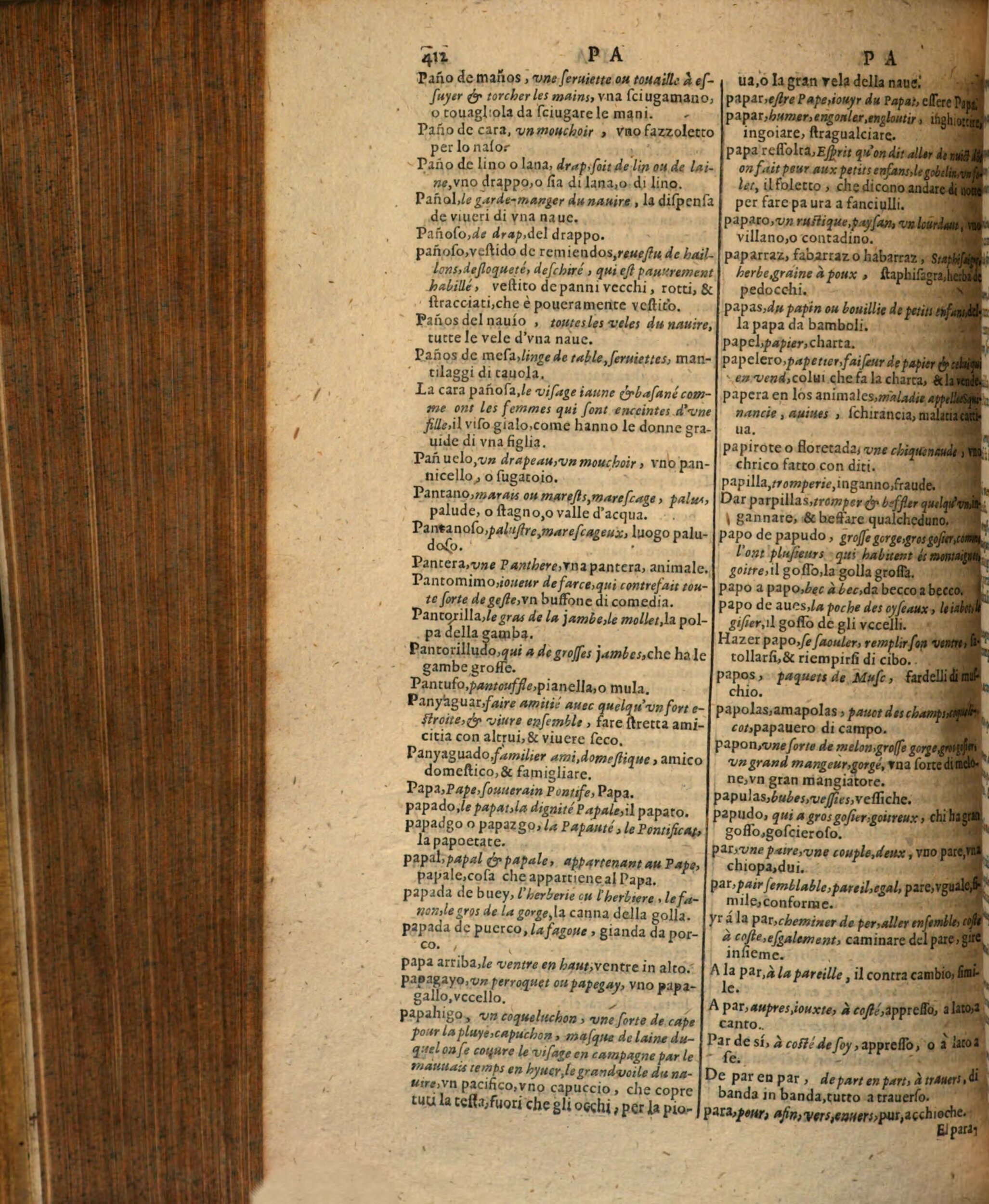 1617 - Samuel Crespin - Trésor des trois langues espagnole, française et italienne (Première partie) - Regensburg