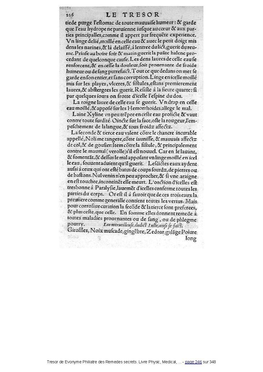 1555 - Balthazar Arnoullet - Trésor d’Évonyme Philiatre - Université Paris Cité