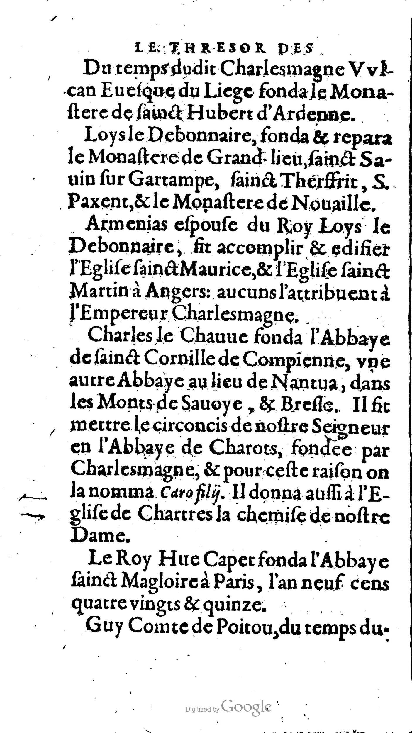 1604 - Galiot Corrozet - Trésor des histoires de France - BNC Florence