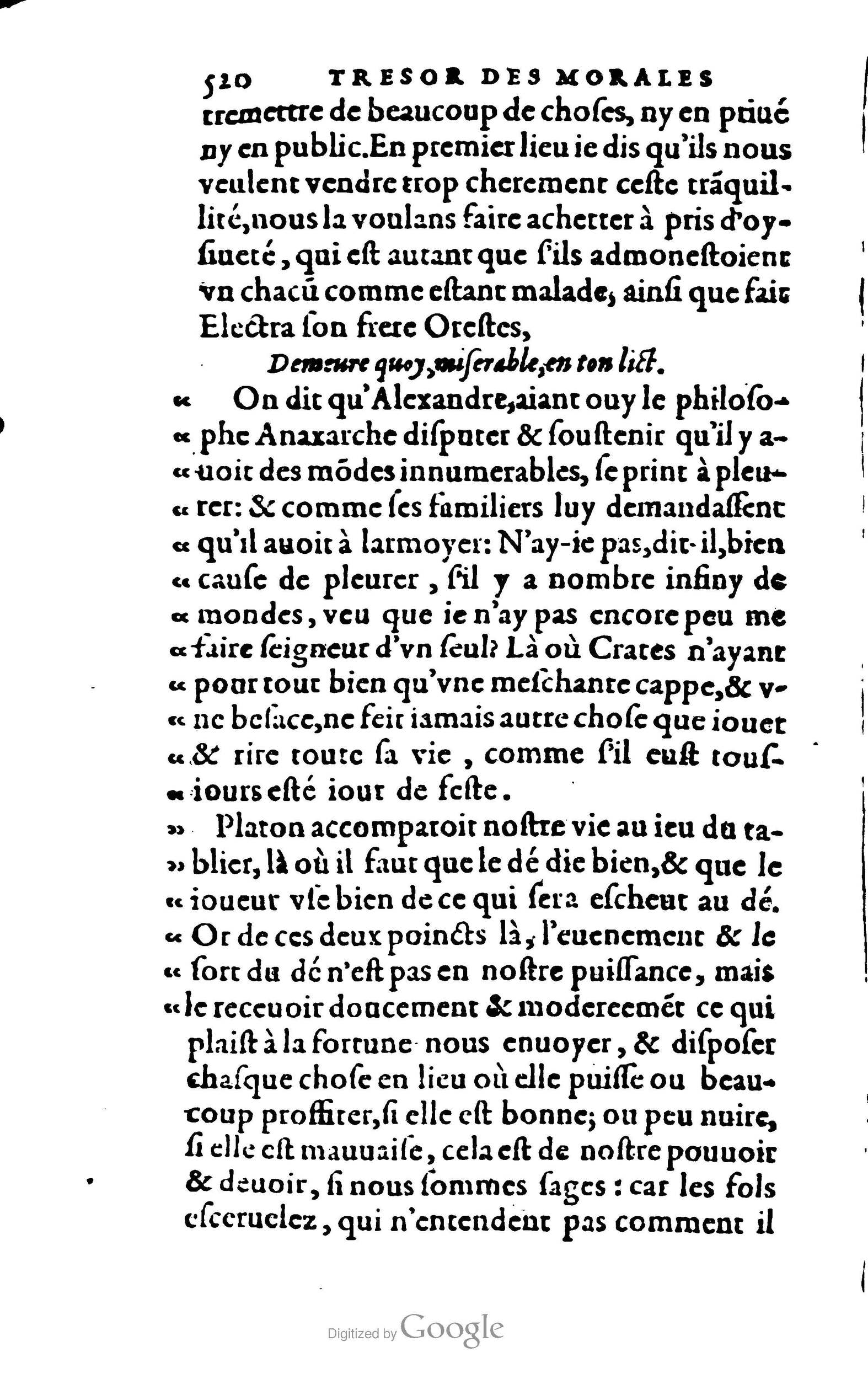 1578 - Jean Poupy - Trésor des morales de Plutarque - BSB Munich